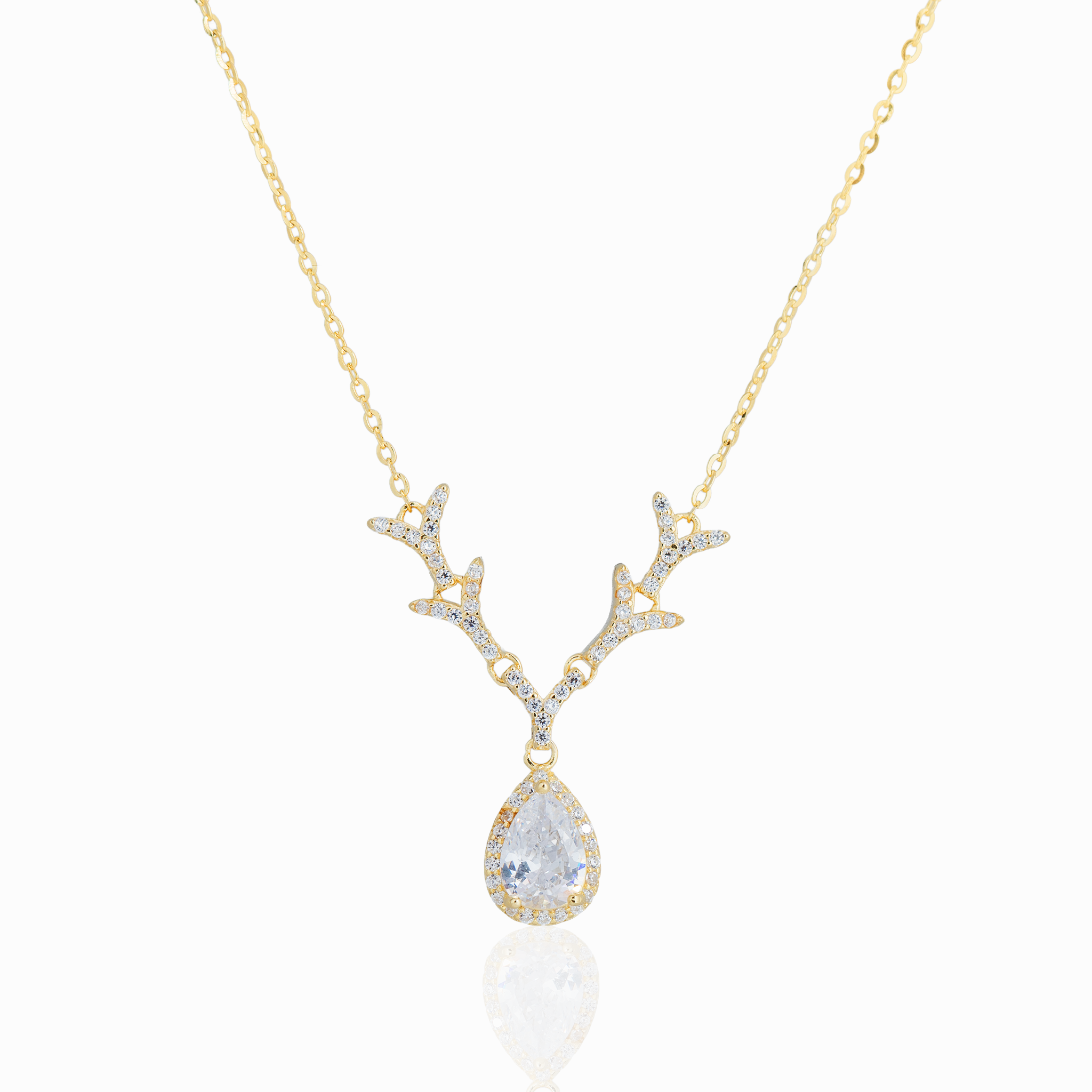 Designer gold-plated pendant chain for women