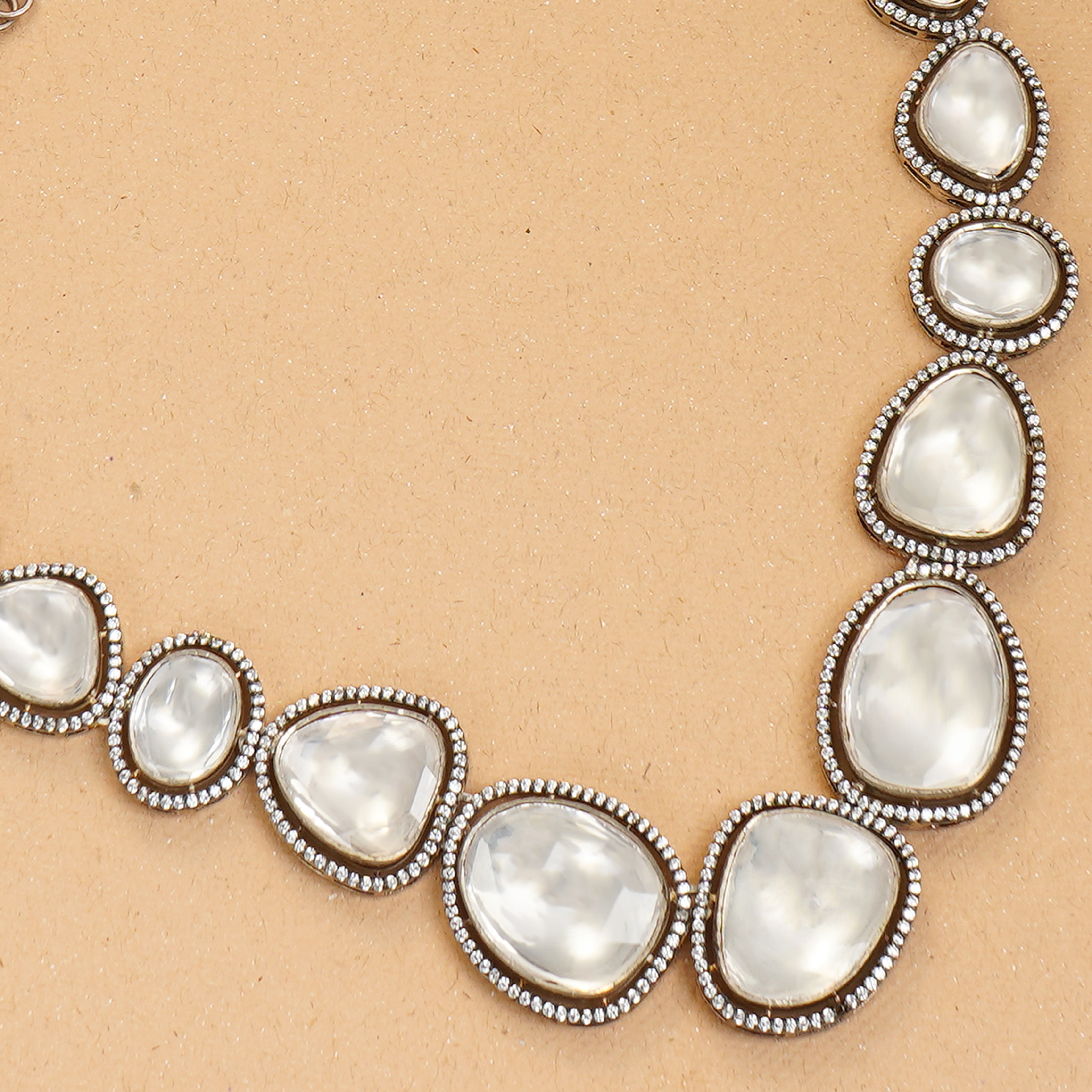 Designer moissanite stone jewellery set