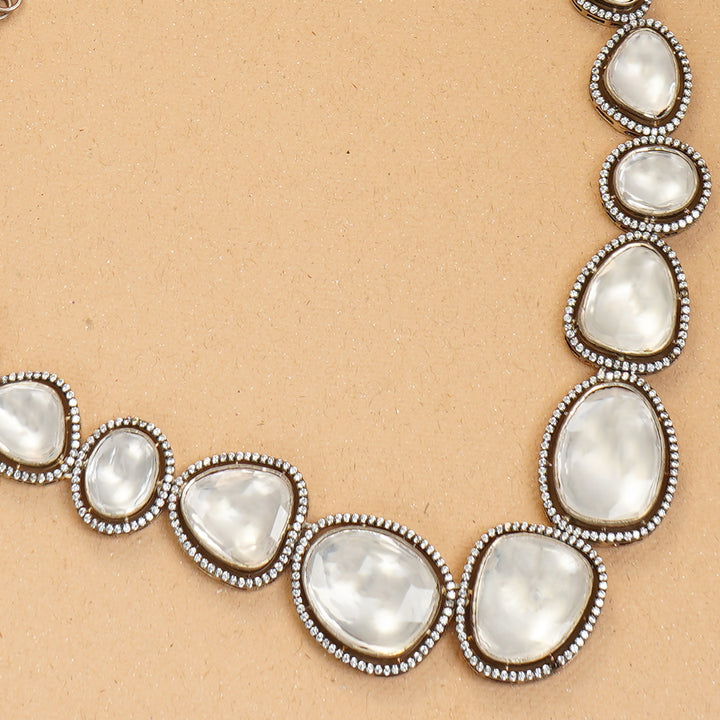 Designer moissanite stone jewellery set