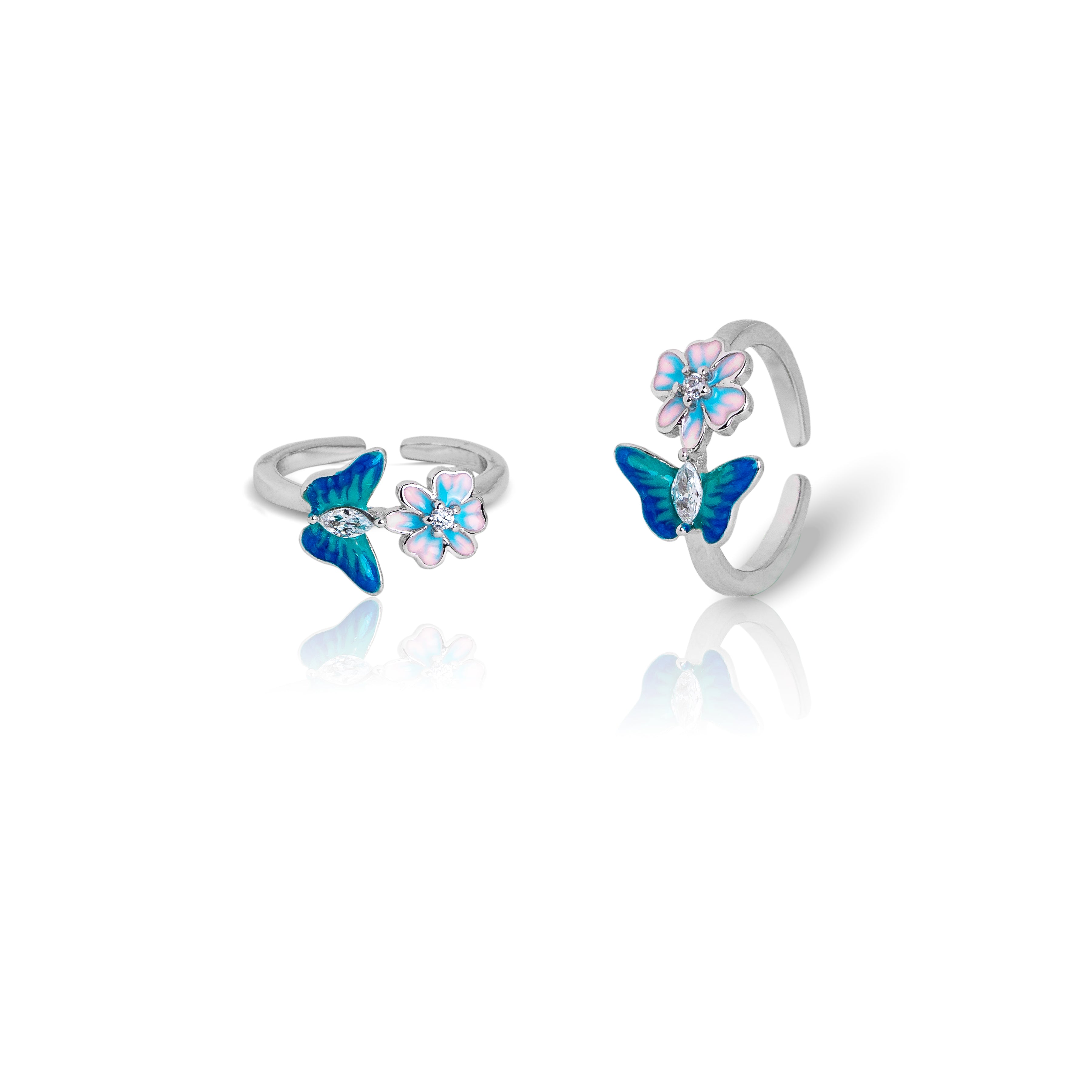 Designer silver toe ring