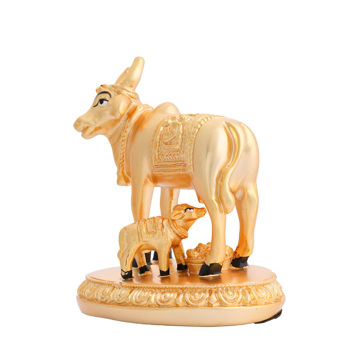 Divine Gomatha with Calf Gold Foil Statue