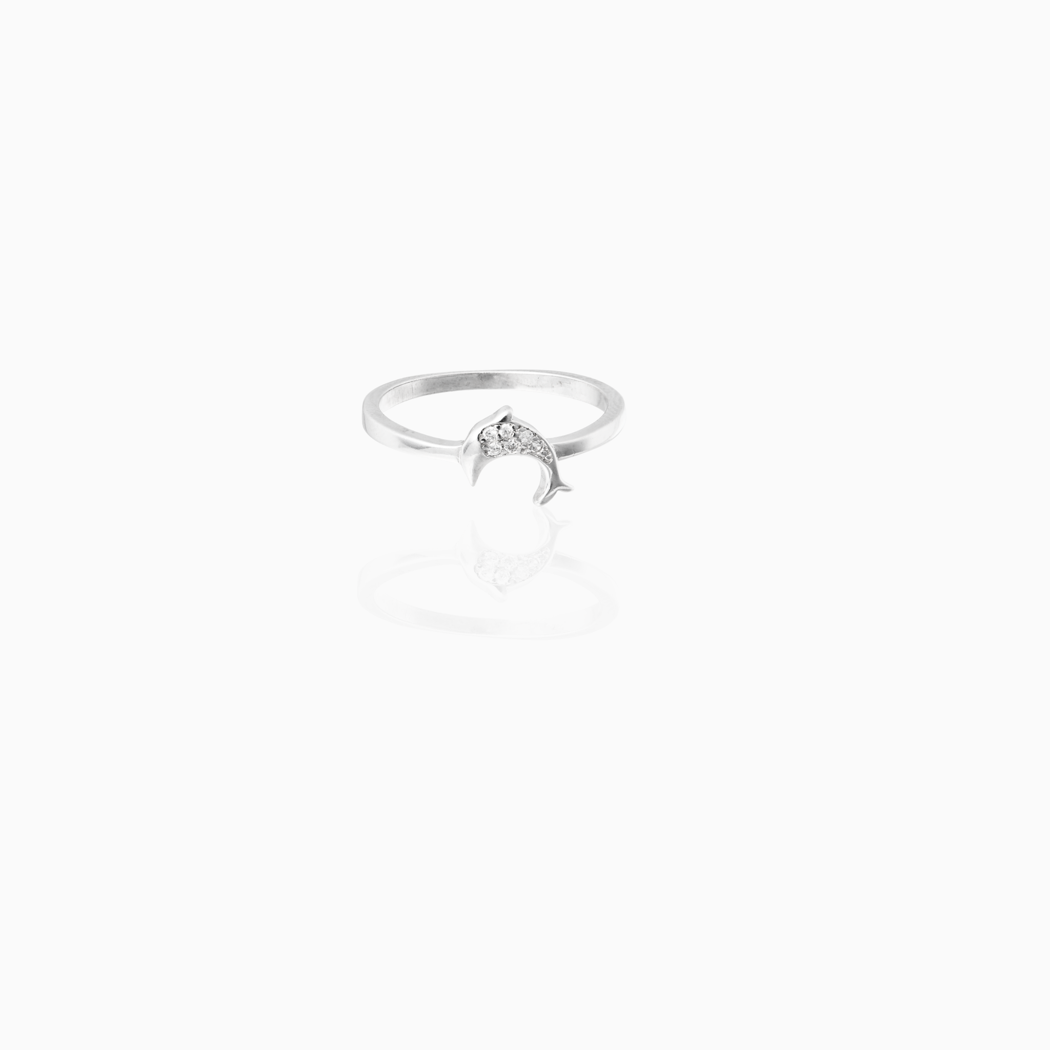 Dolphin silver ring in 925 sterling silver