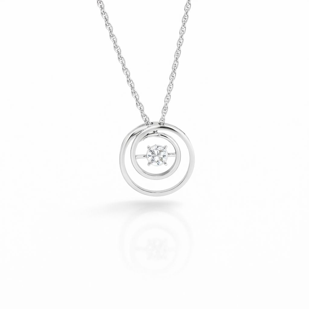 Double Circle CZ Chain Ishna
