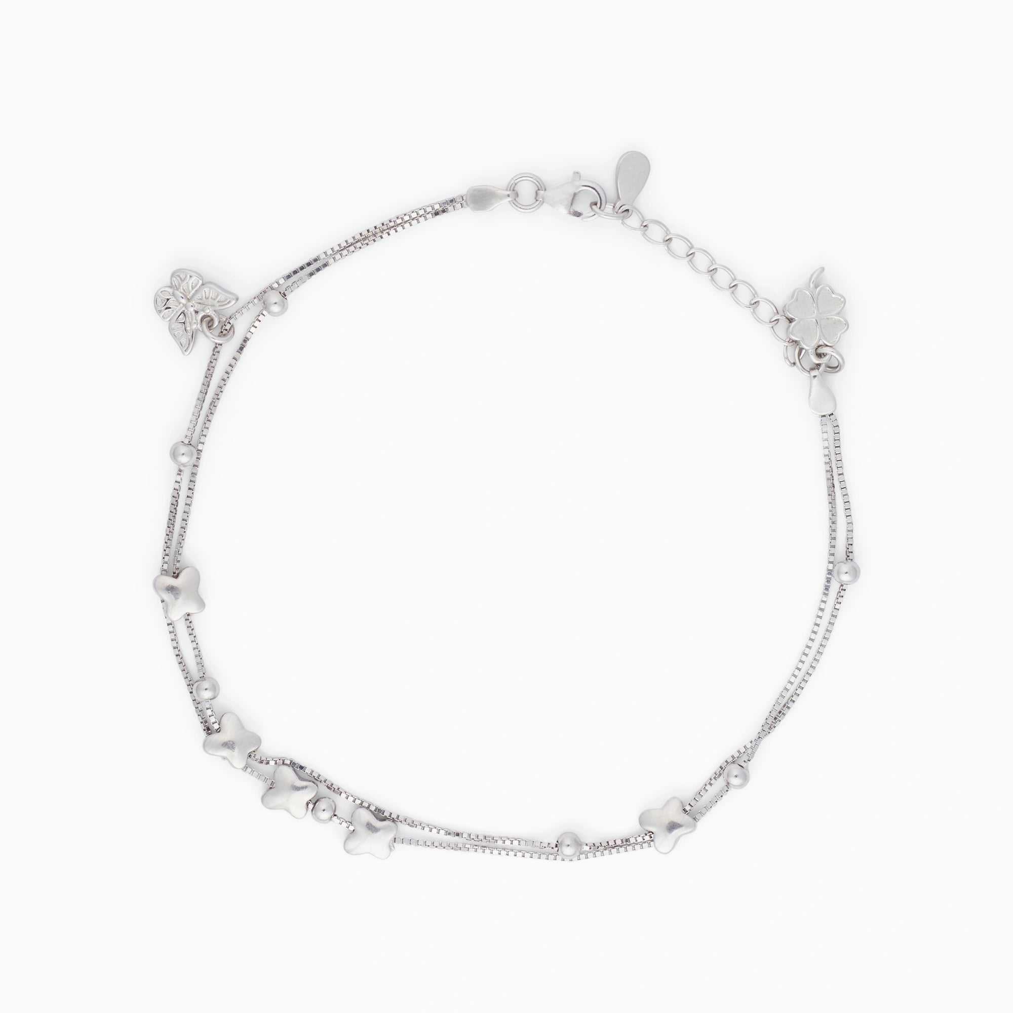 Double Layer Butterfly Motif Anklet Ishna