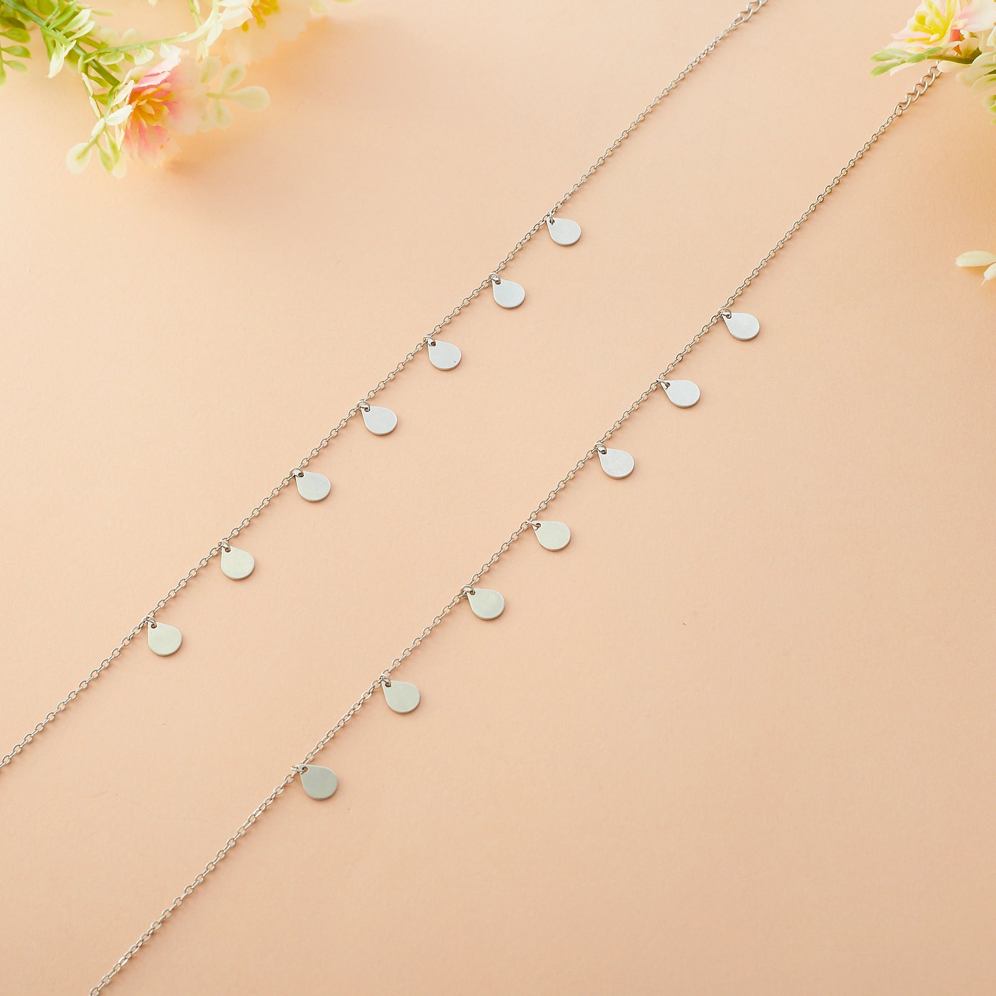 Droplet Motif Charm Anklet Ishna