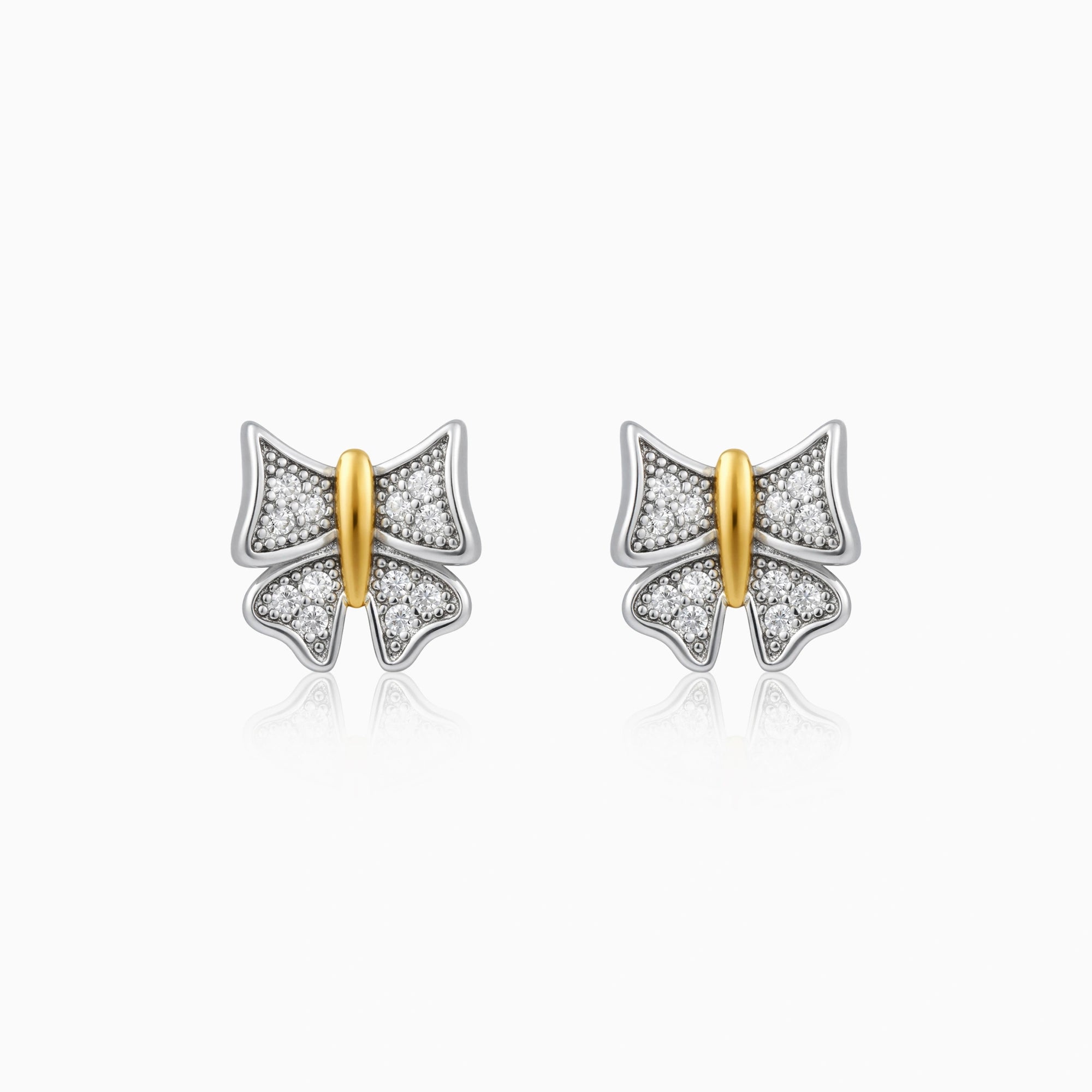 Dual Tone Butterfly Earrings Ishna