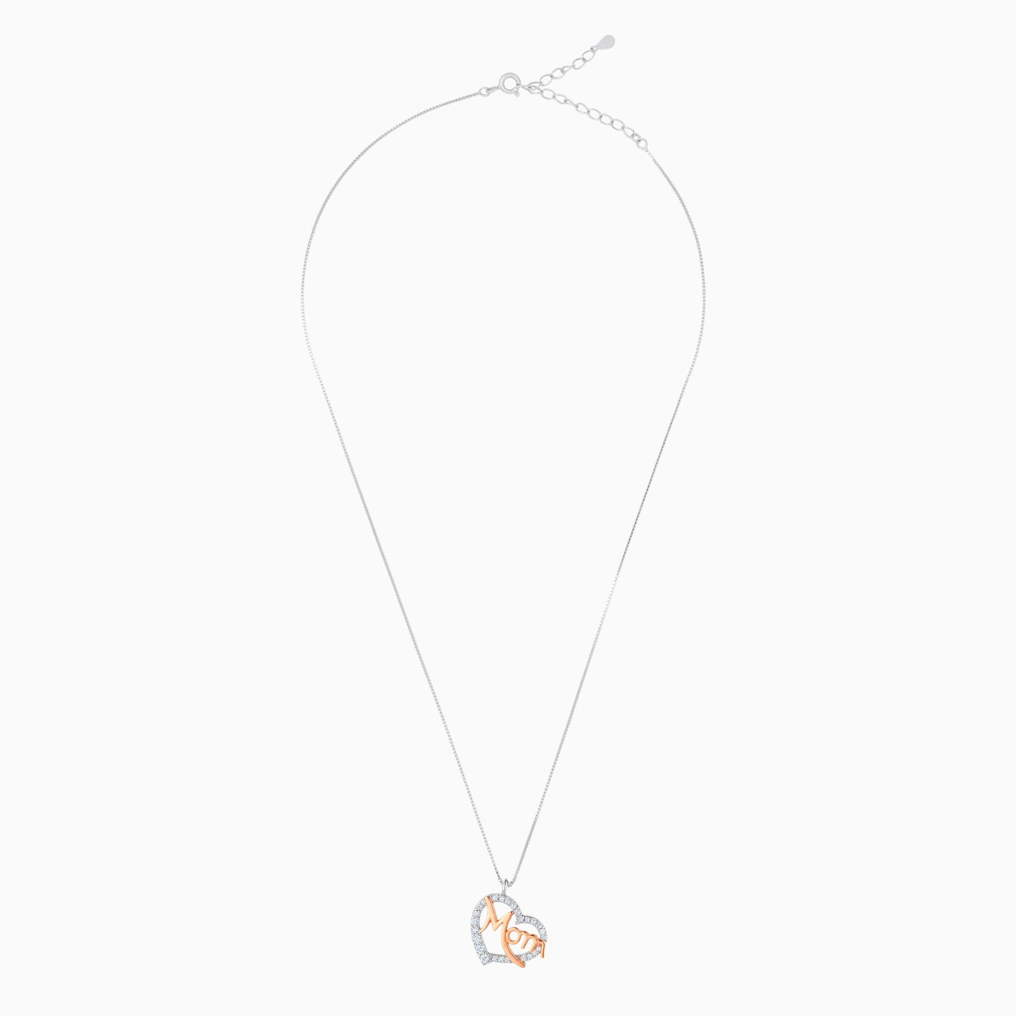 Dual Tone Mom Heart Halo Chain Ishna