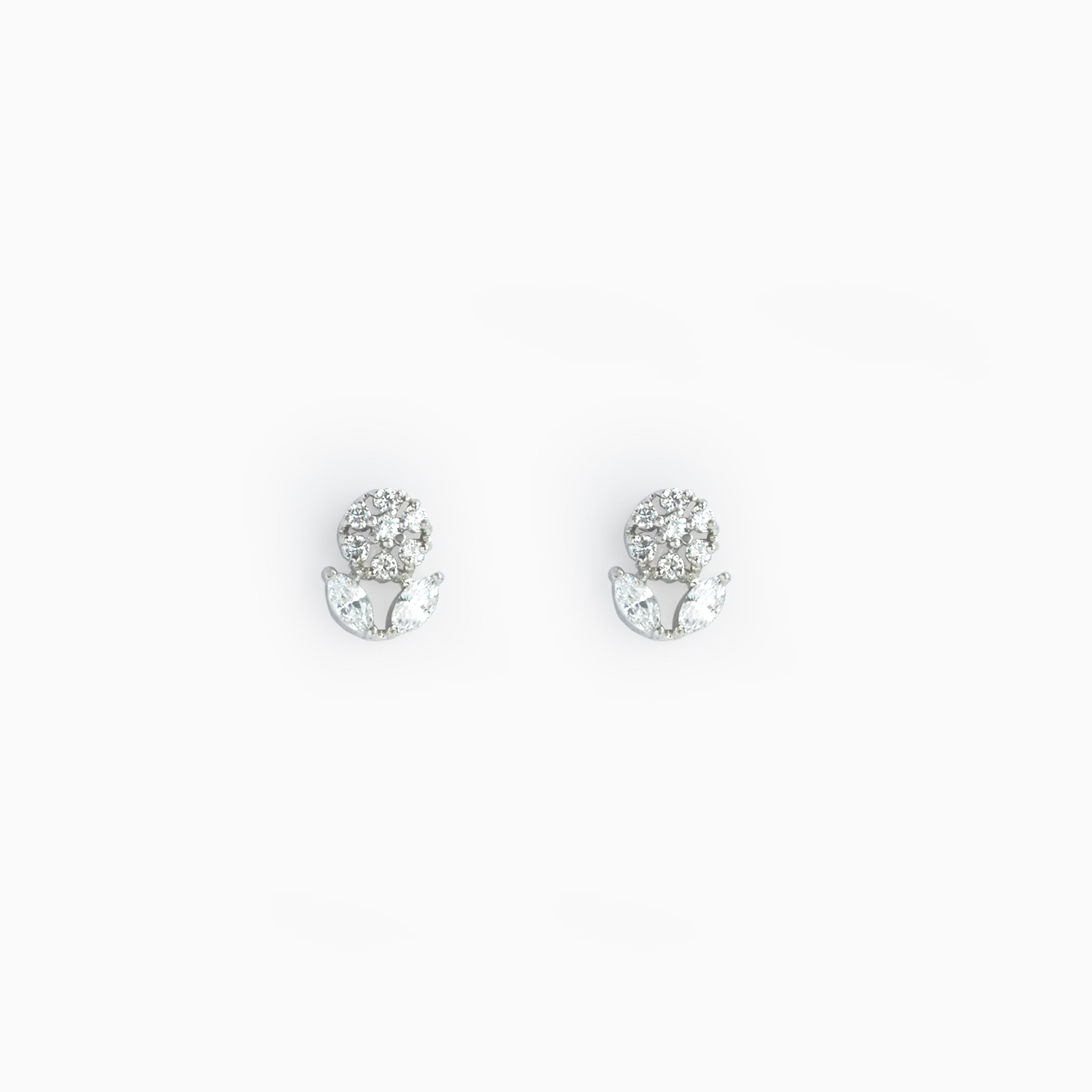 Elegant AD Stone Cluster Earrings Ishna