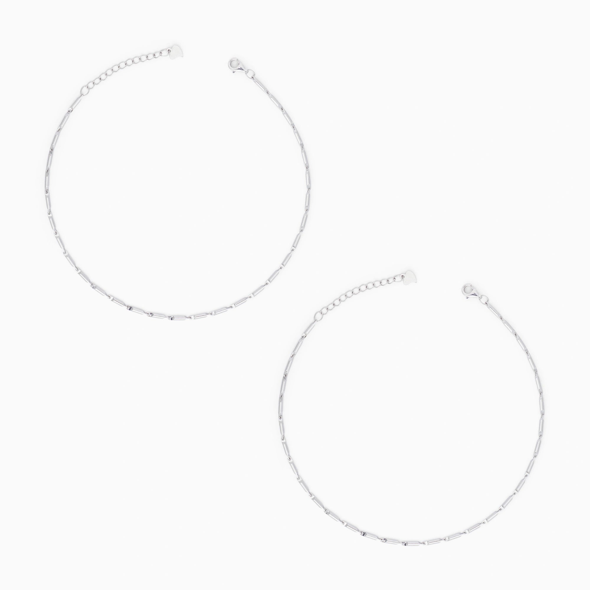 Elegant Silver Bar Anklet Ishna