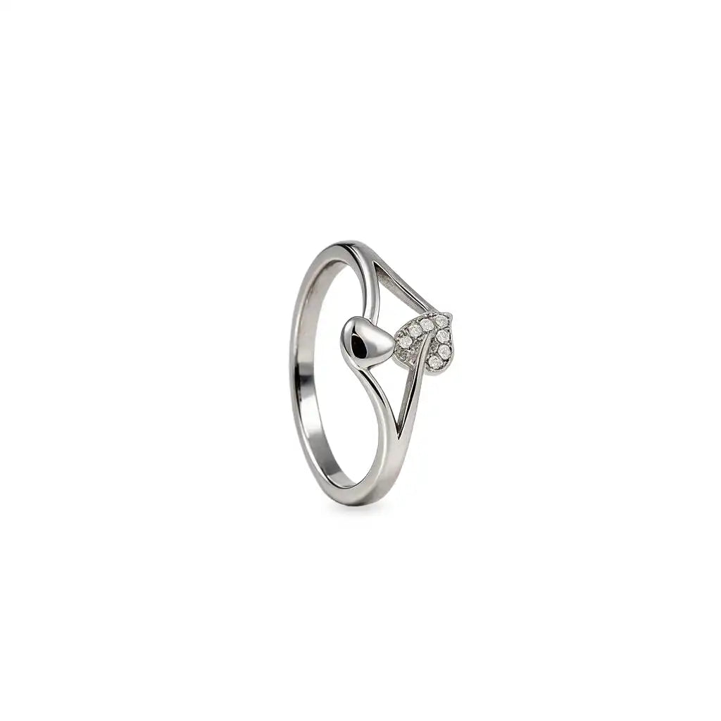 Elegant crystal swan ring for women