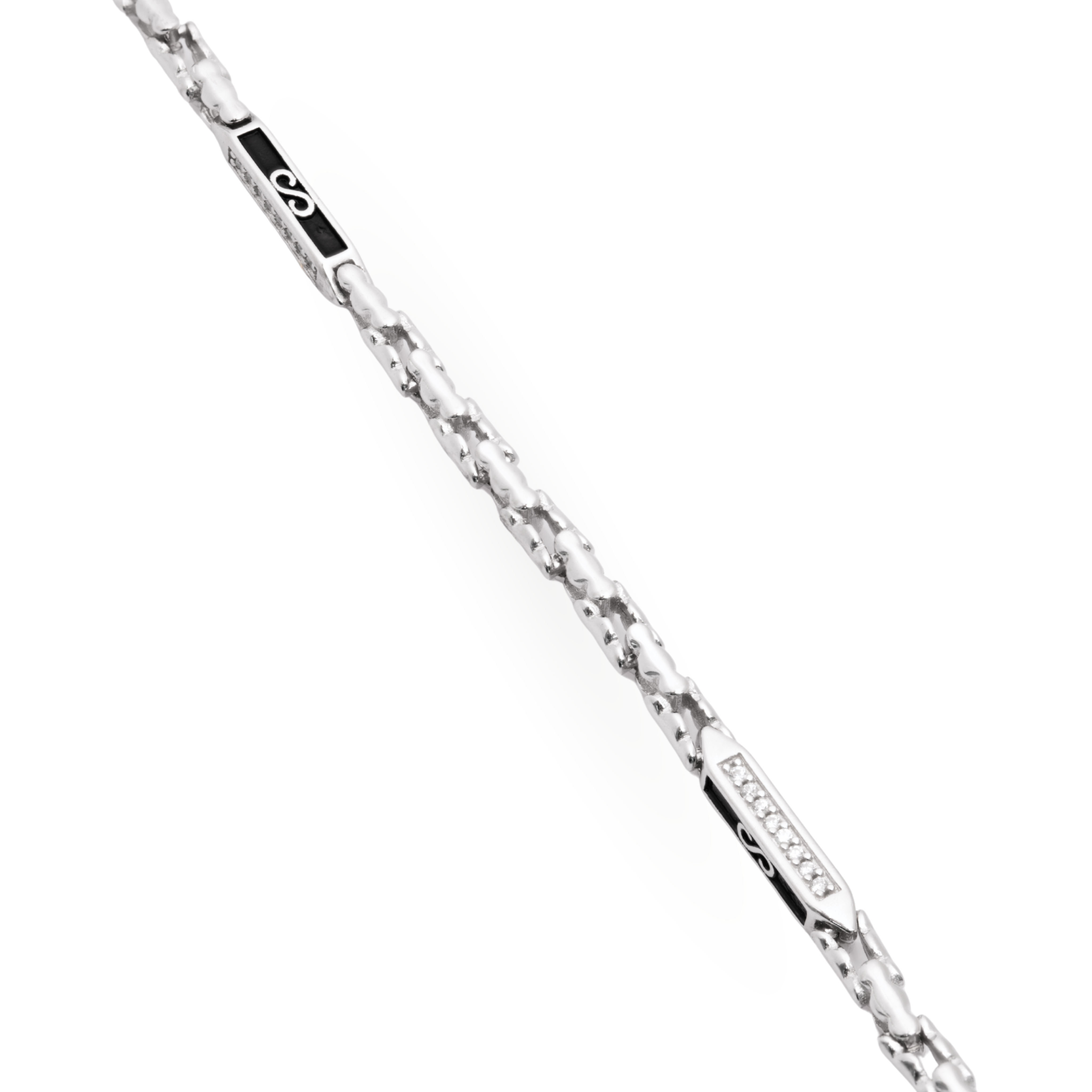 Elegant infinity design silver bracelet