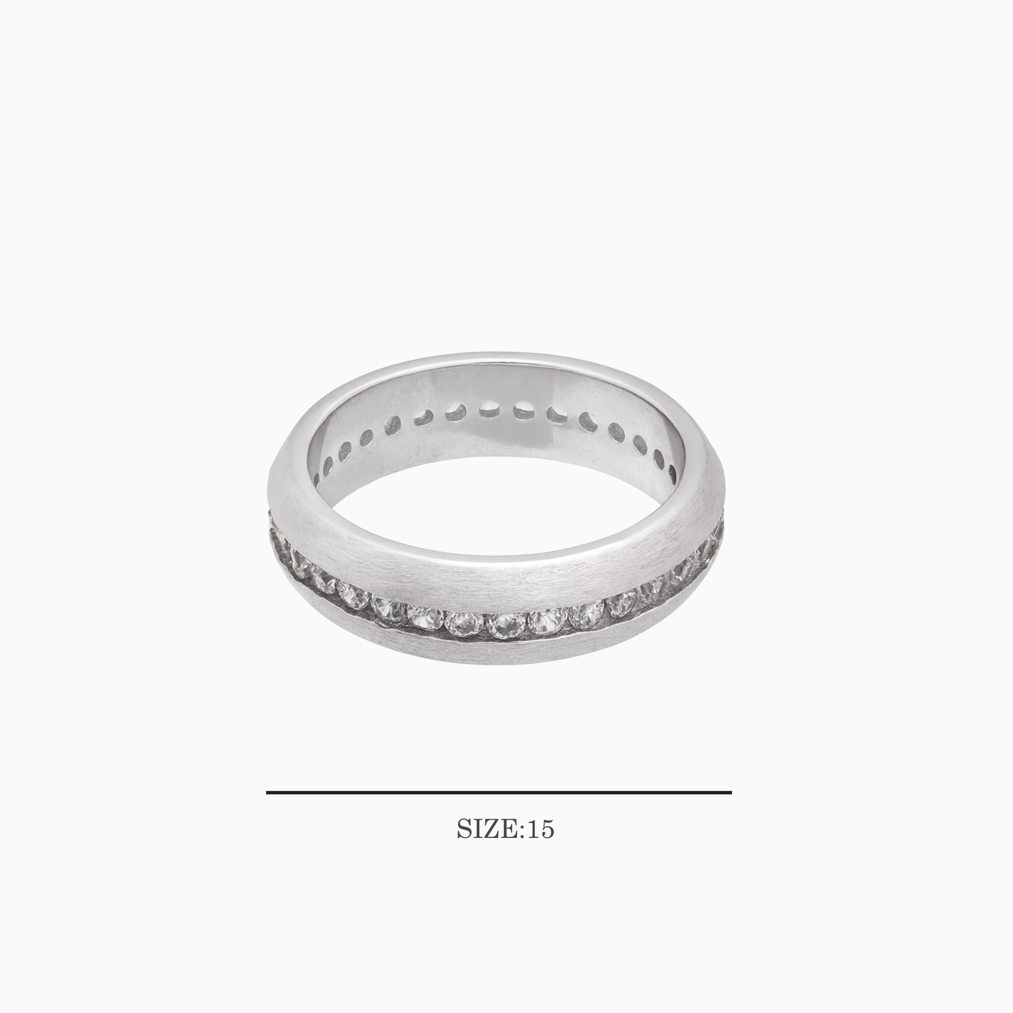 Elegant silver band ring design