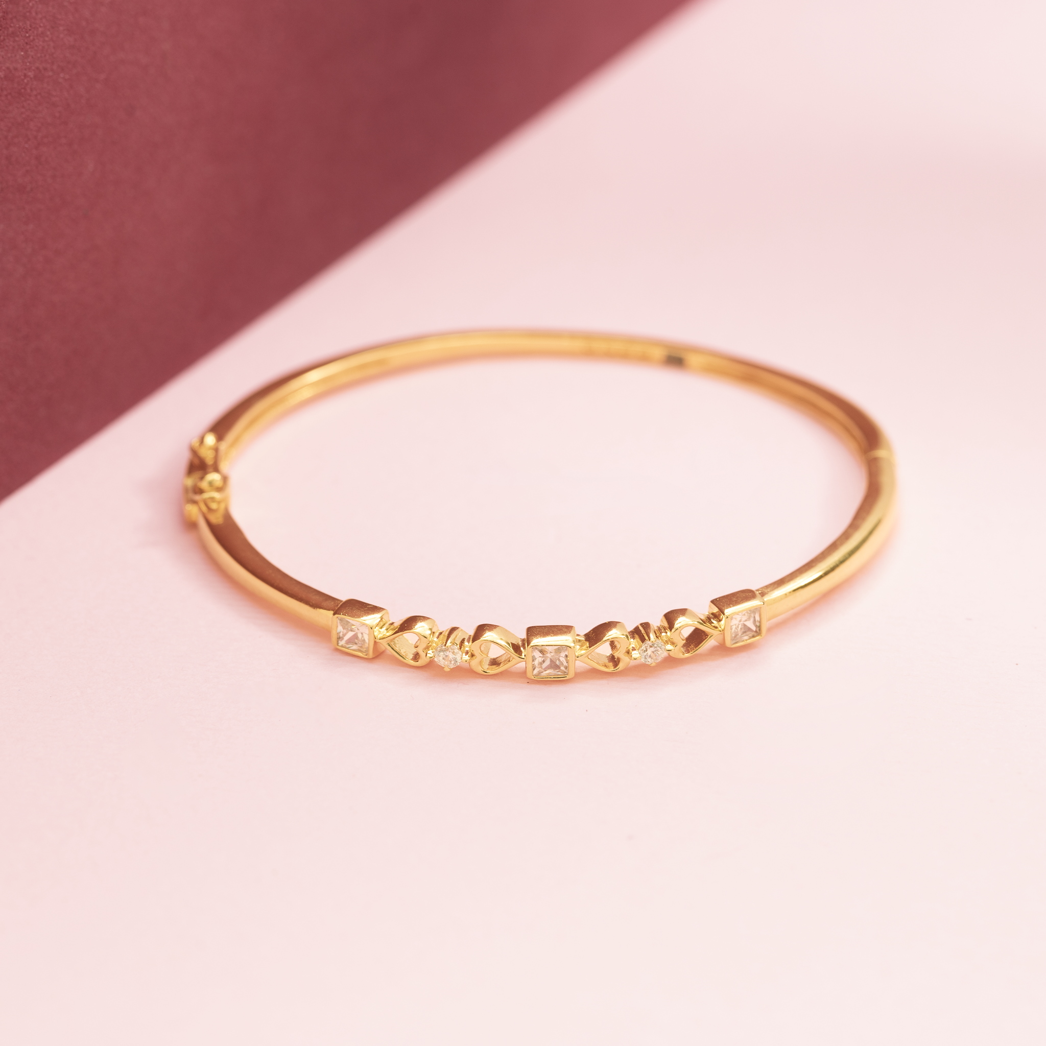 Elegant stone accented silver bracelet design