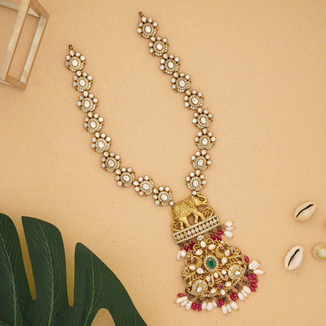 Elephant design moissanite long haram