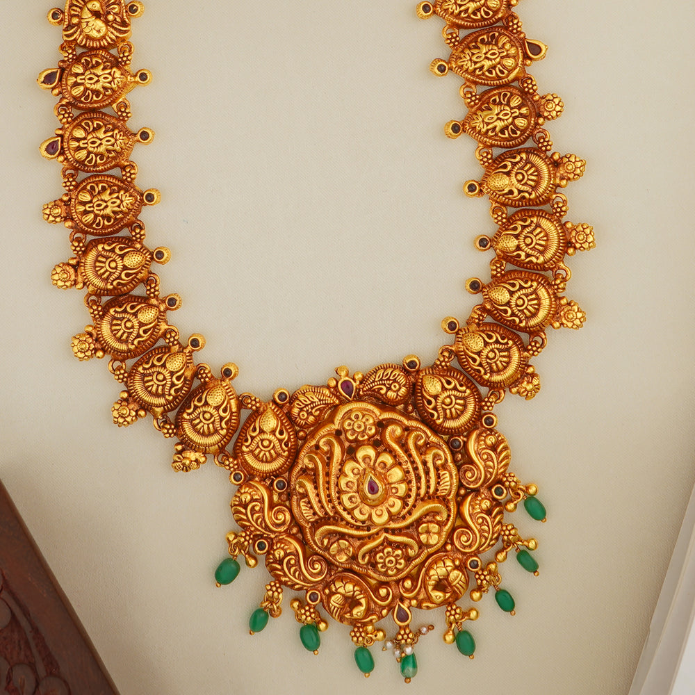 Emerald bead traditional haram necklace