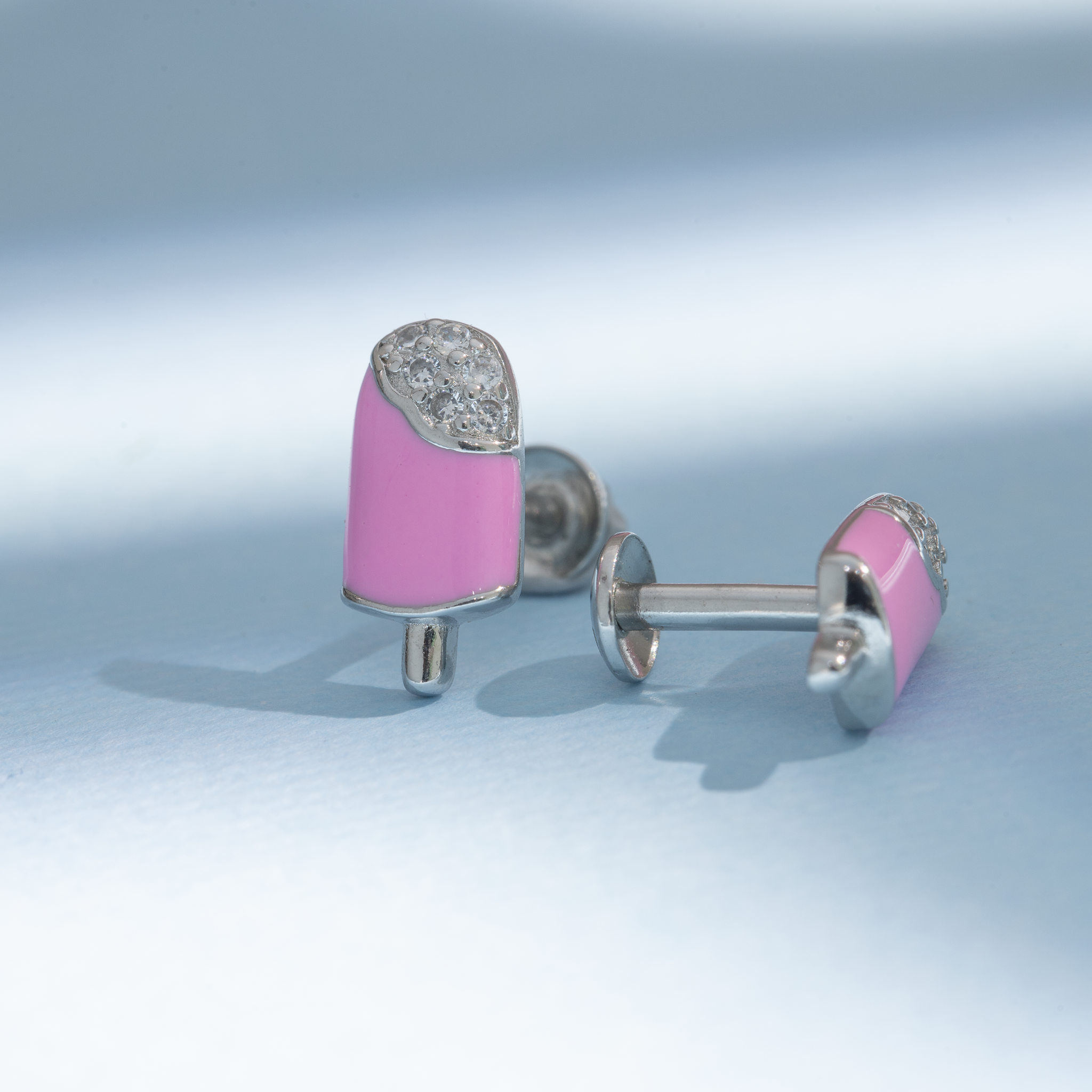 Enamel popsicle earrings for kids and teens