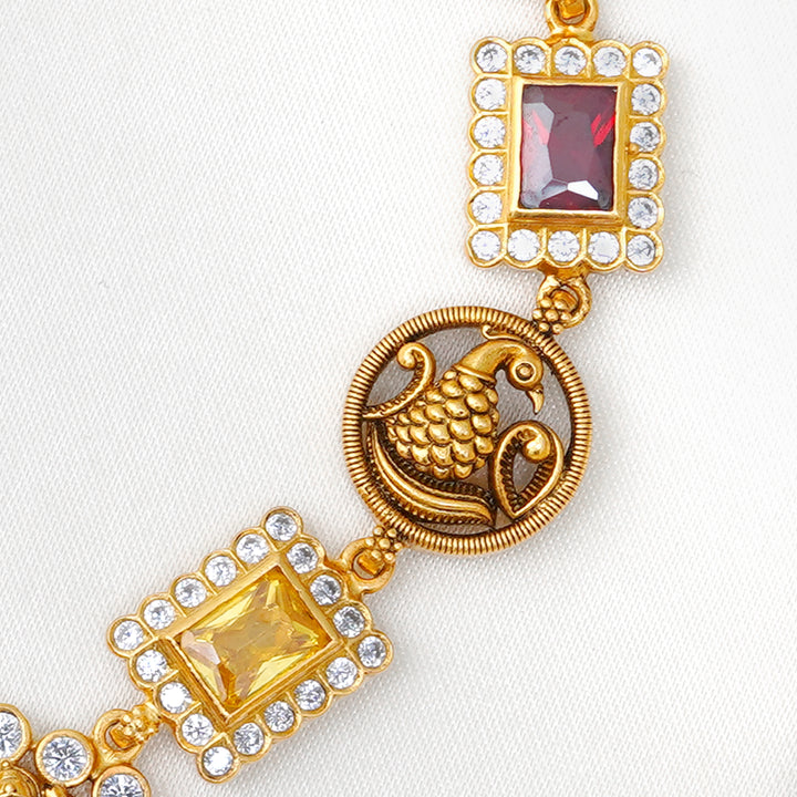 Ethnic jewellery with multicolour stone and goddess motif