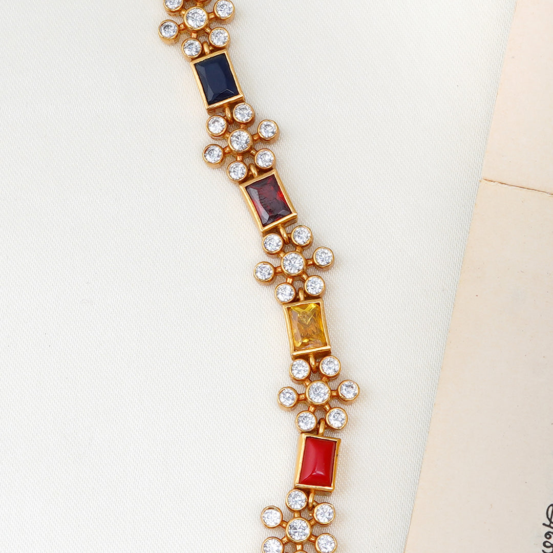 Ethnic silver jewellery necklace for festive wear