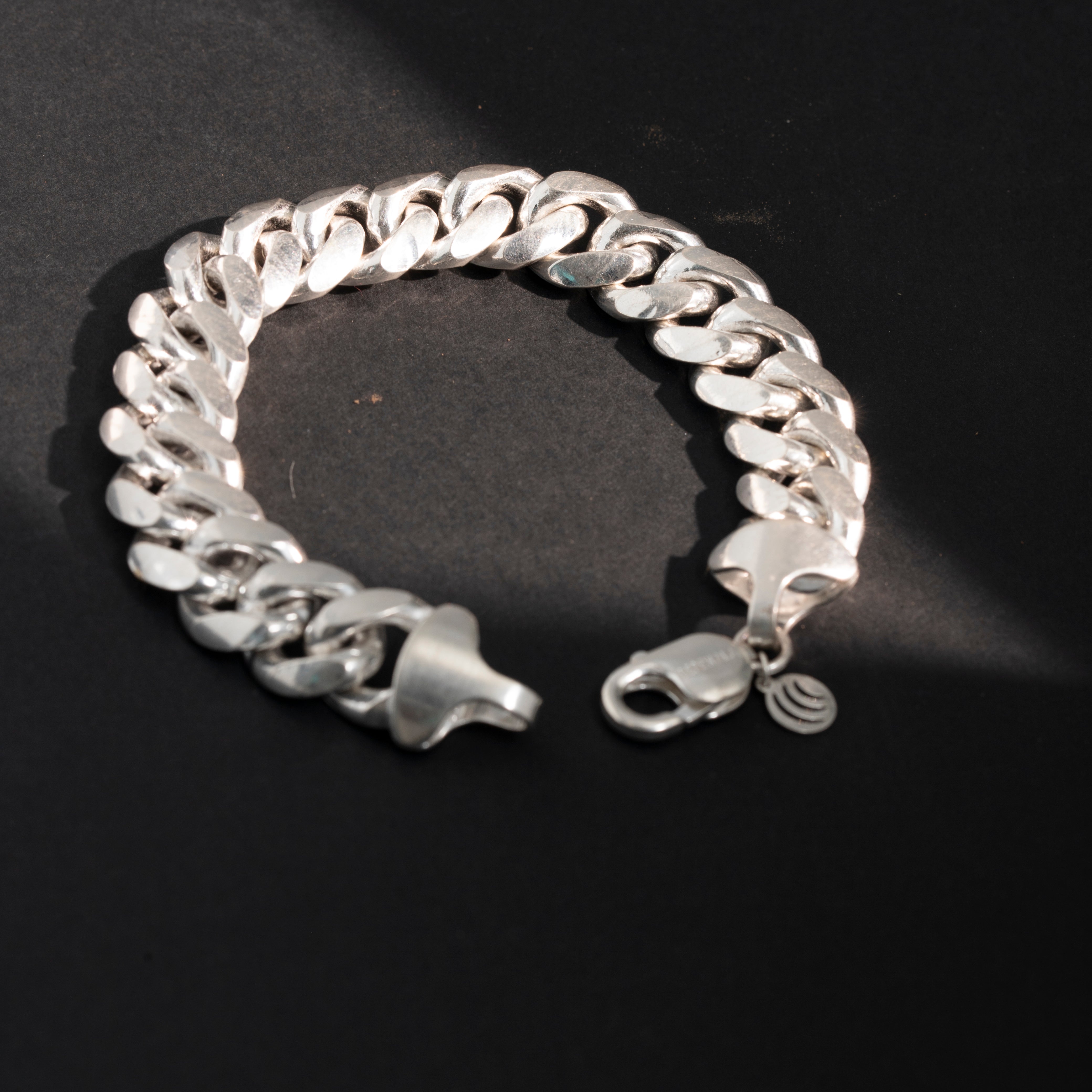 Everyday wear chunky silver bracelet