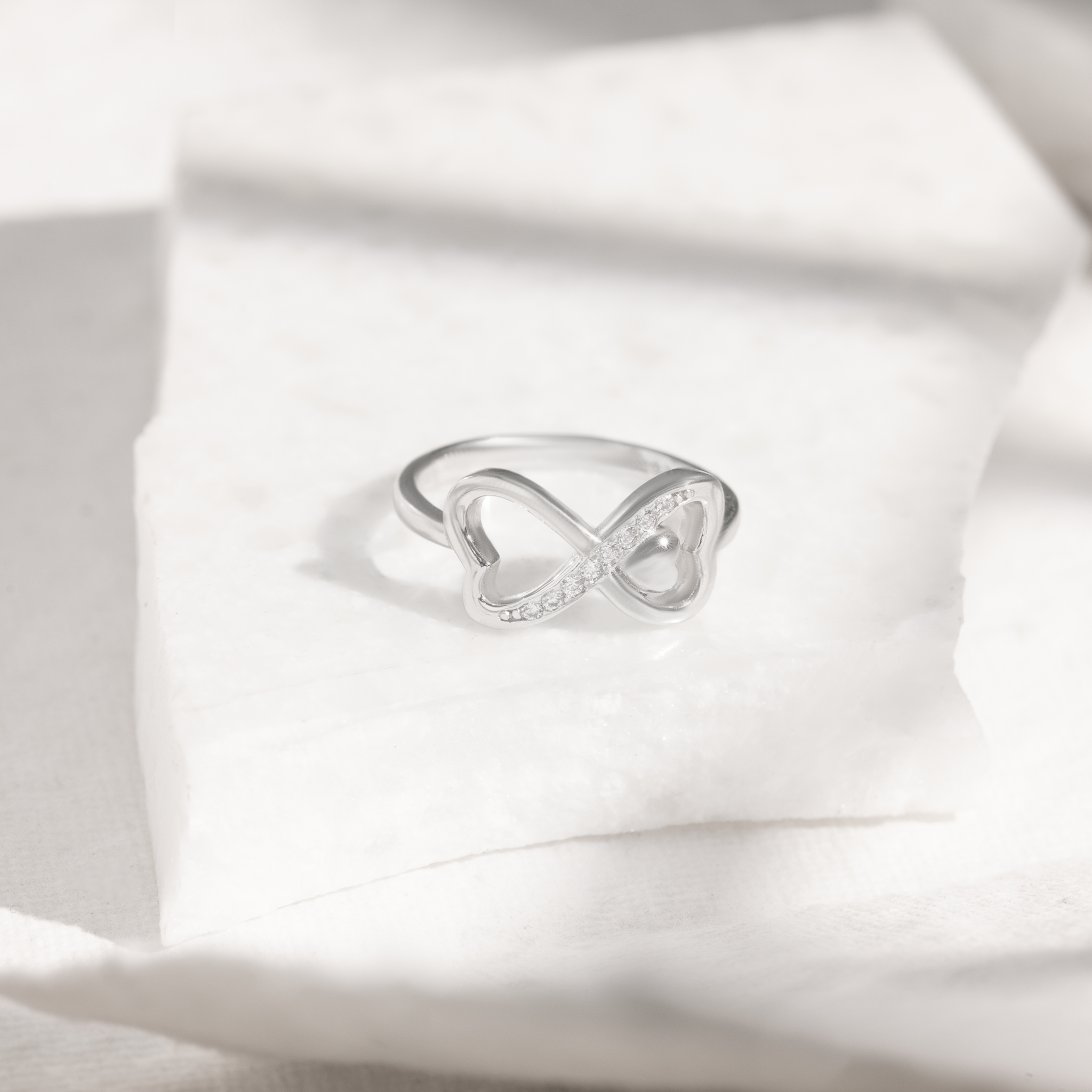 Everyday wear infinity silver ring