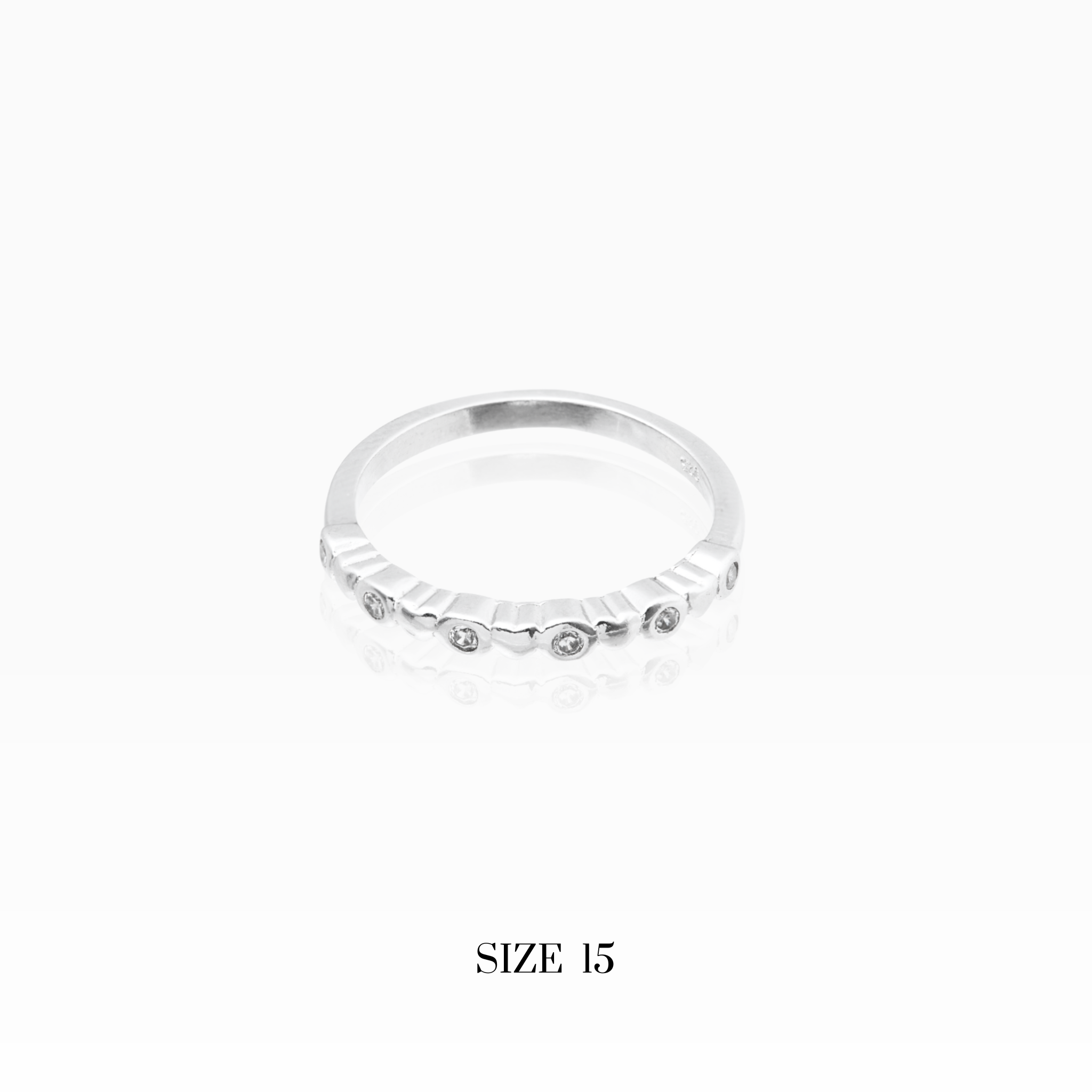 Everyday wear silver ring with beaded detailing