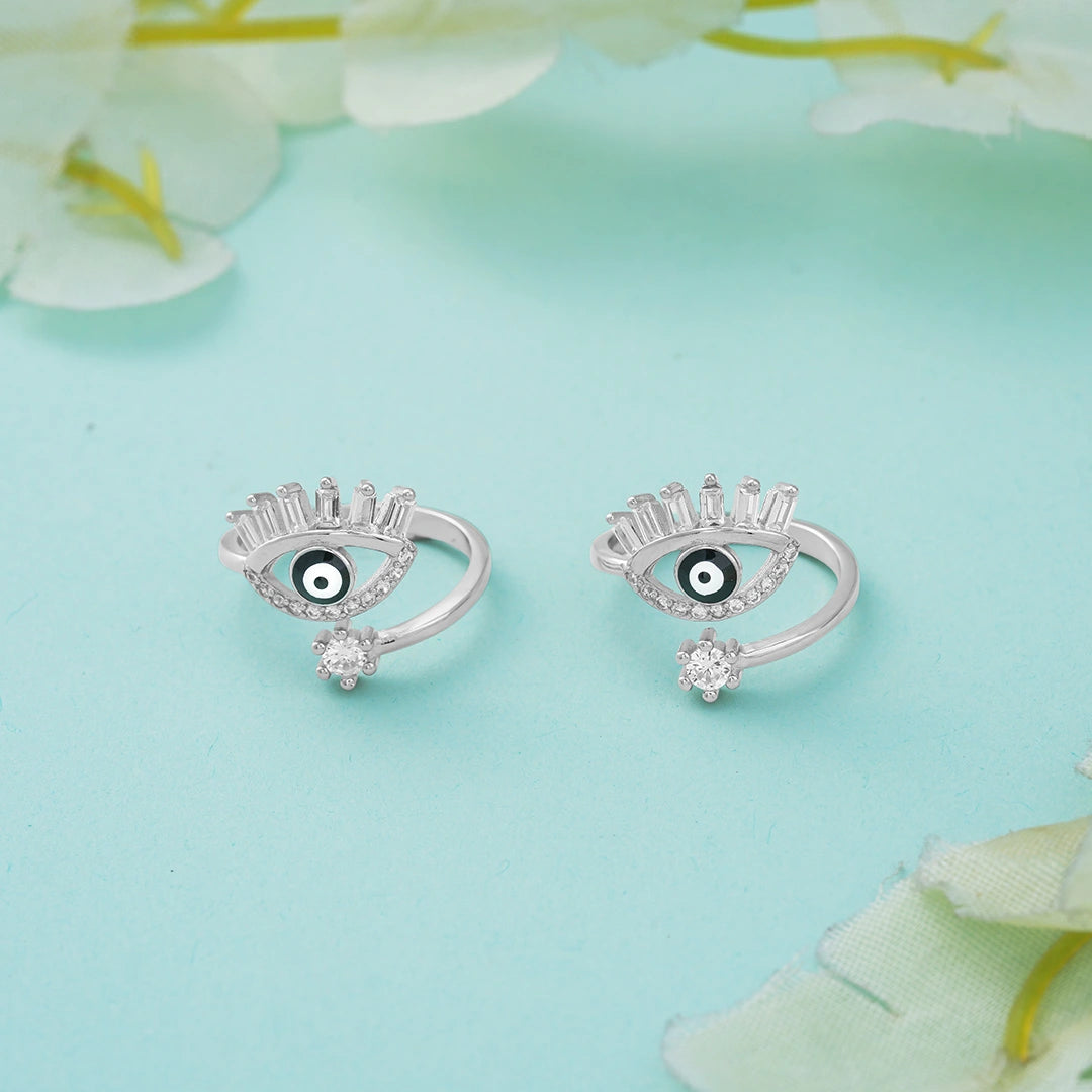 Evil eye crown silver metti for women