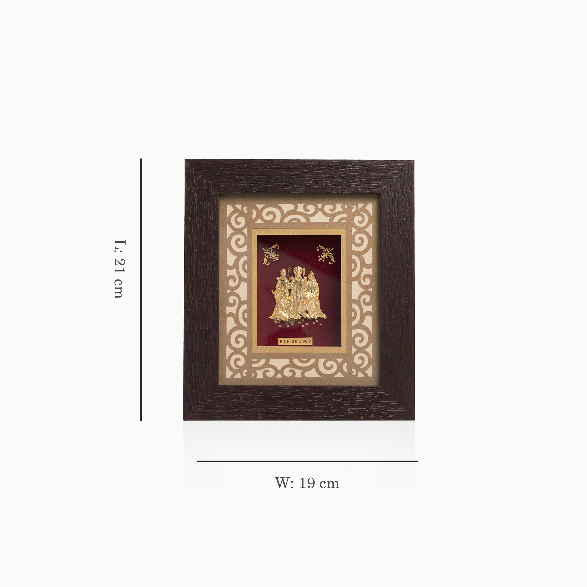 Fine gold Ram Darbar home temple frame