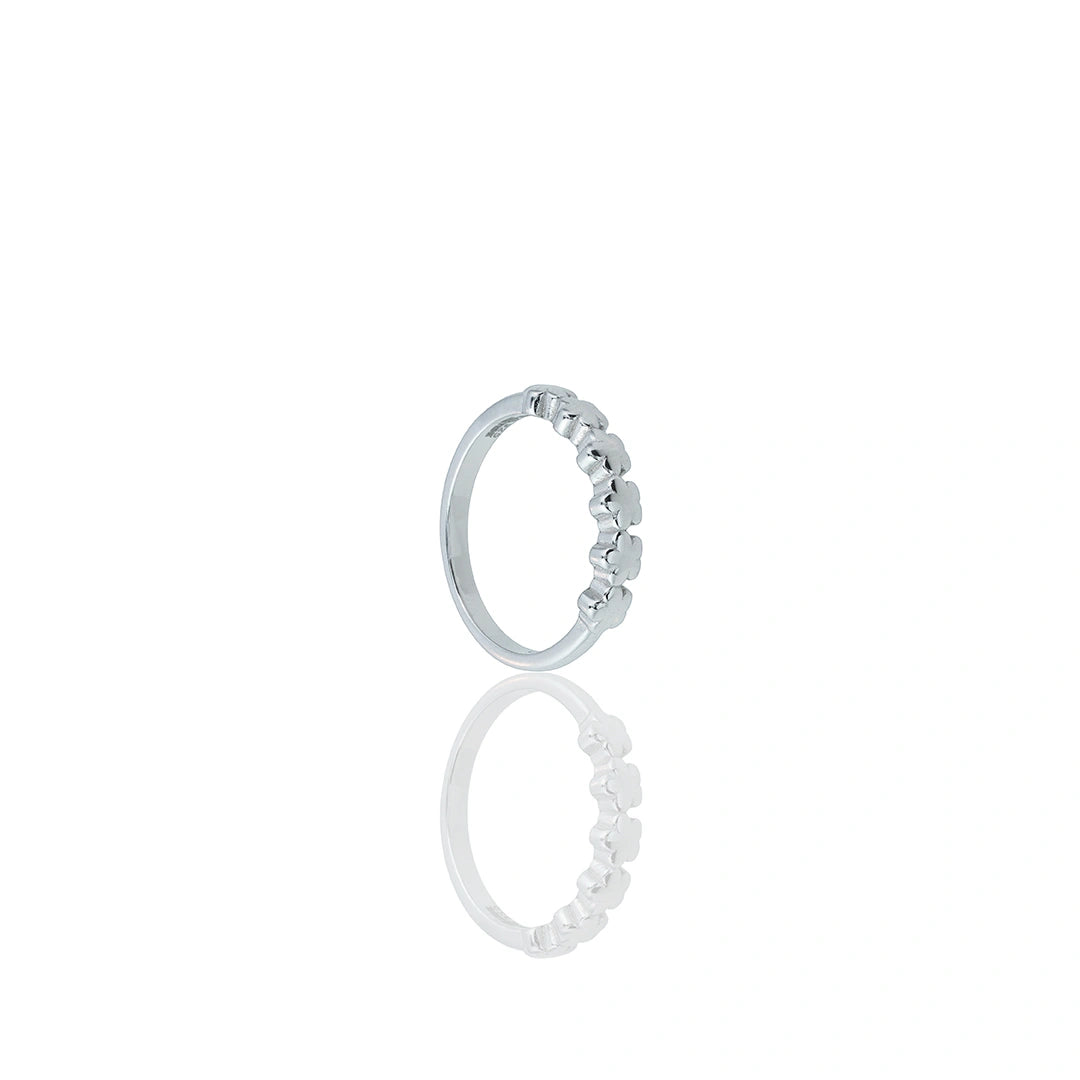 Floral Band Ring in Sterling Silver Ishna