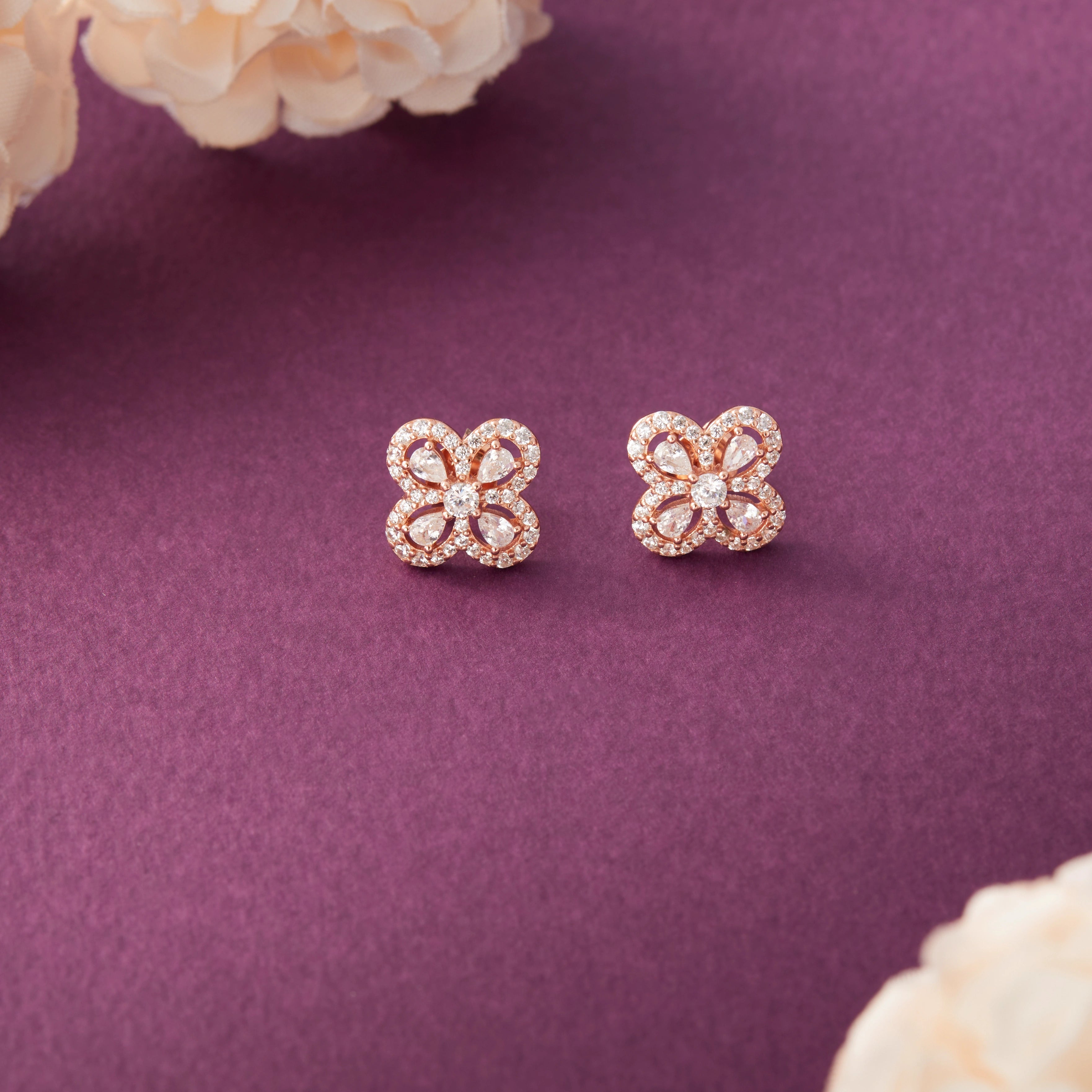 Floral Clover Earrings Ishna
