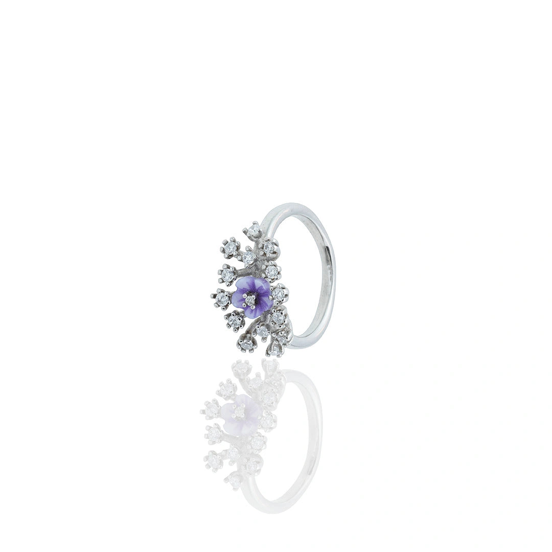  Floral Motif Cluster Ring Ishna