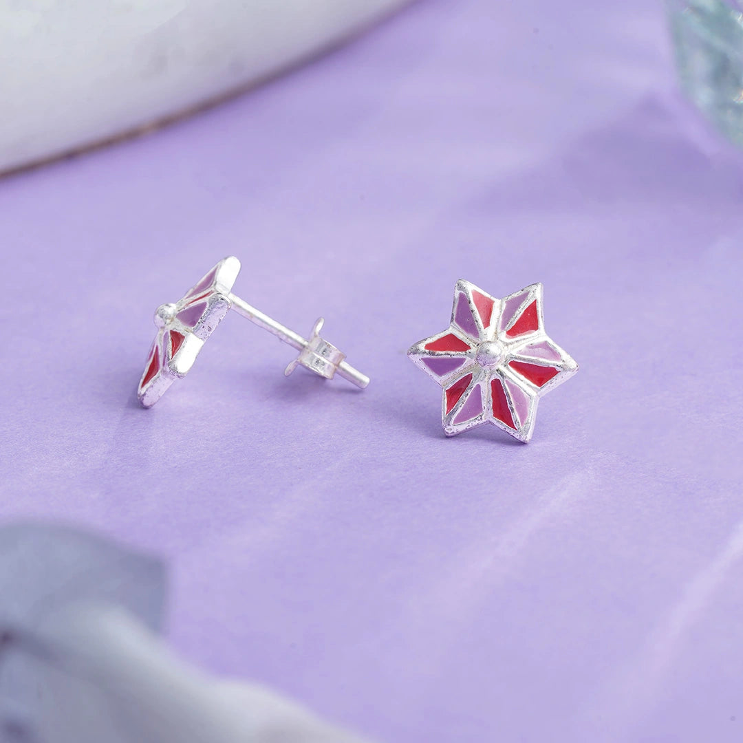 Floral Shaped Star Earrings Ishna