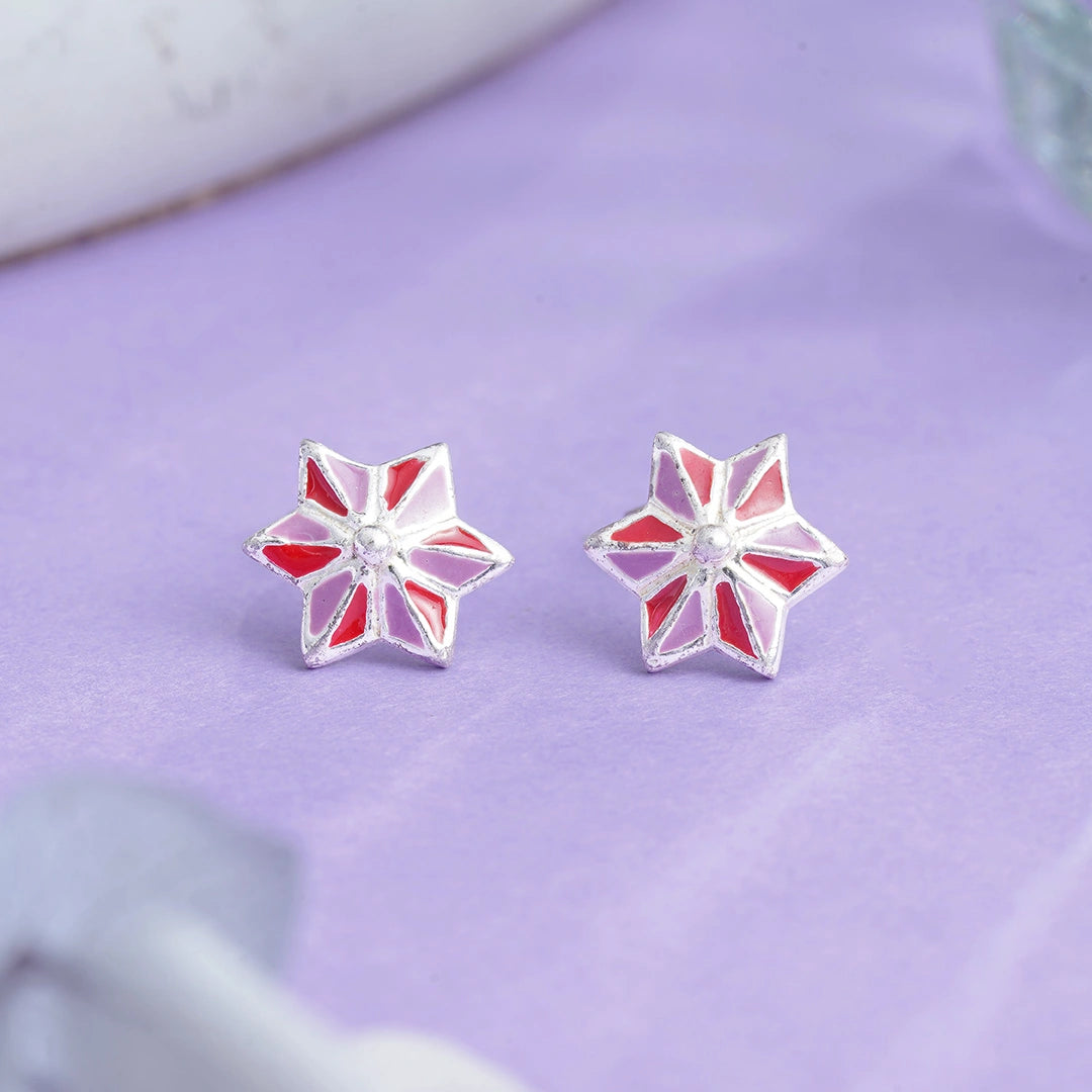 Floral Star Stud Earrings Ishna