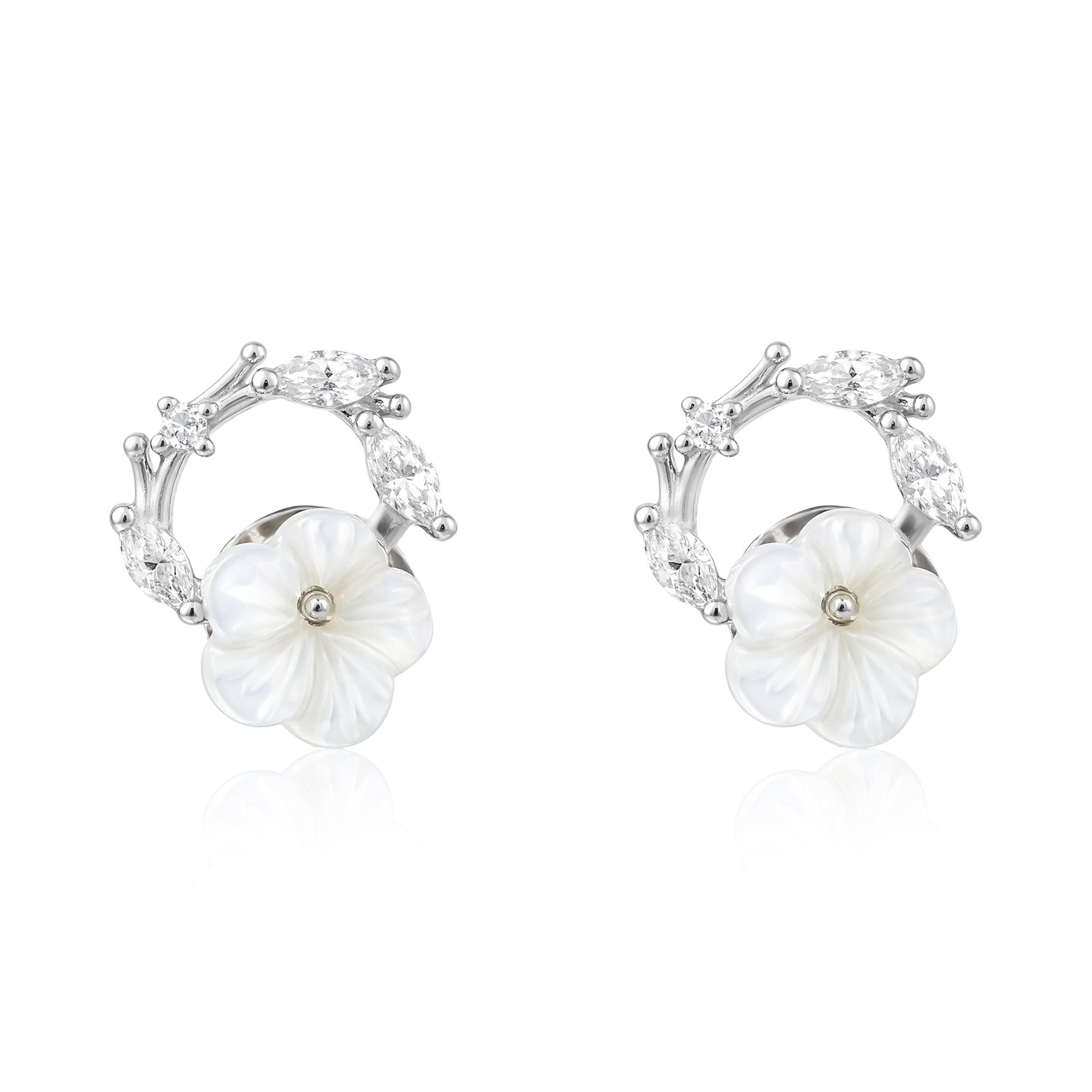 Flower Hoop Earrings Ishna