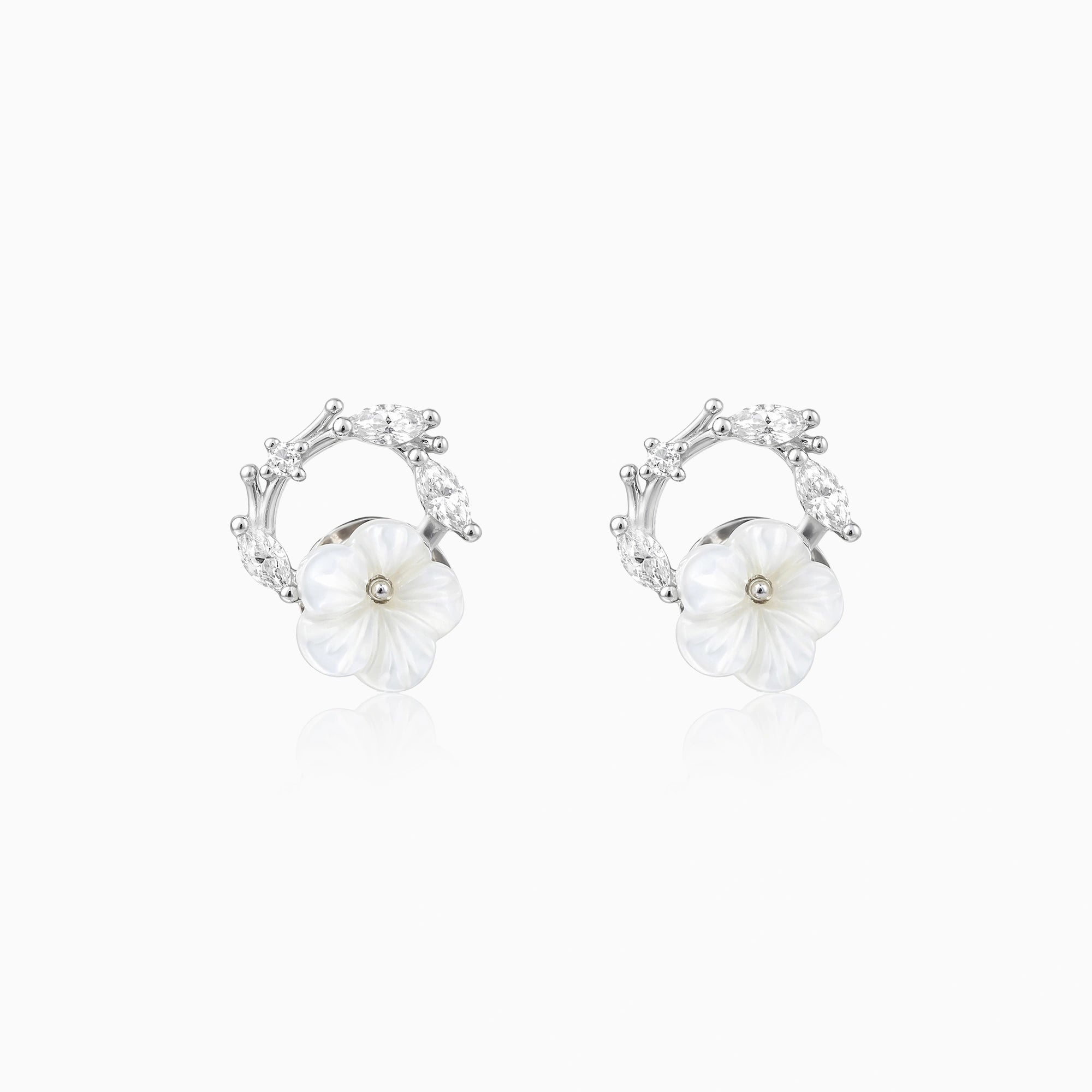 Flower Hoop Earrings Ishna