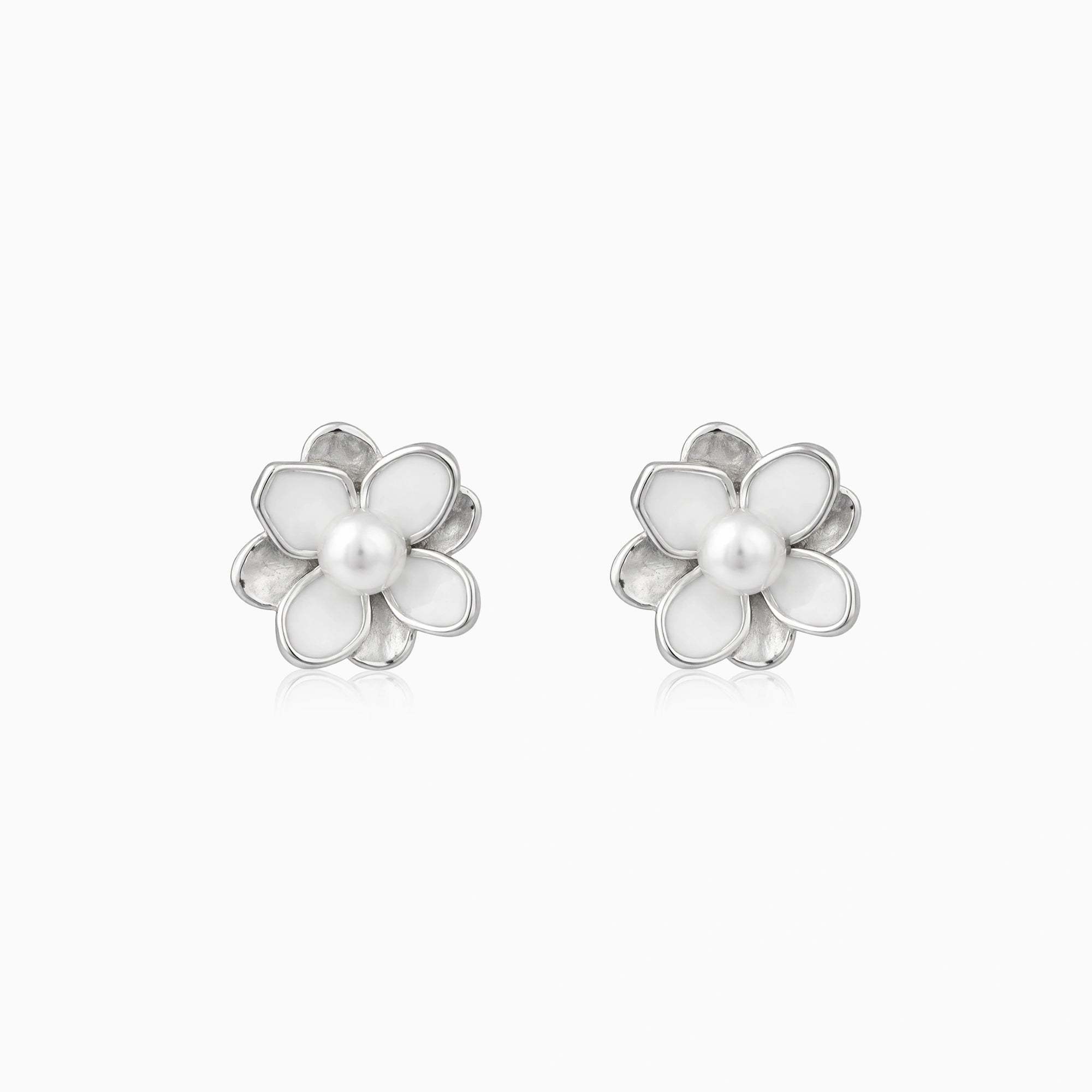 Flower Pearl Earrings Ishna