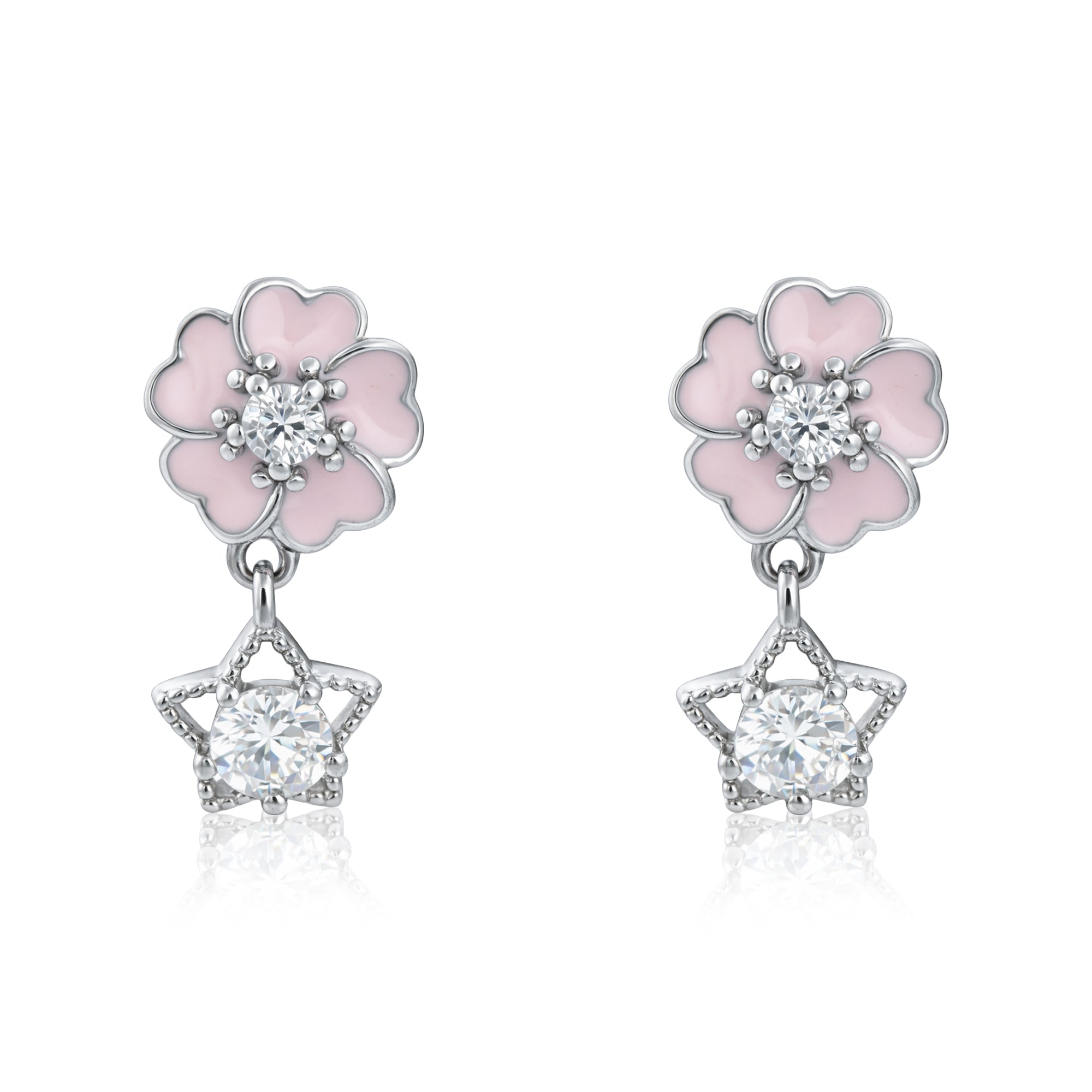 Flower Star Drop Earrings Ishna