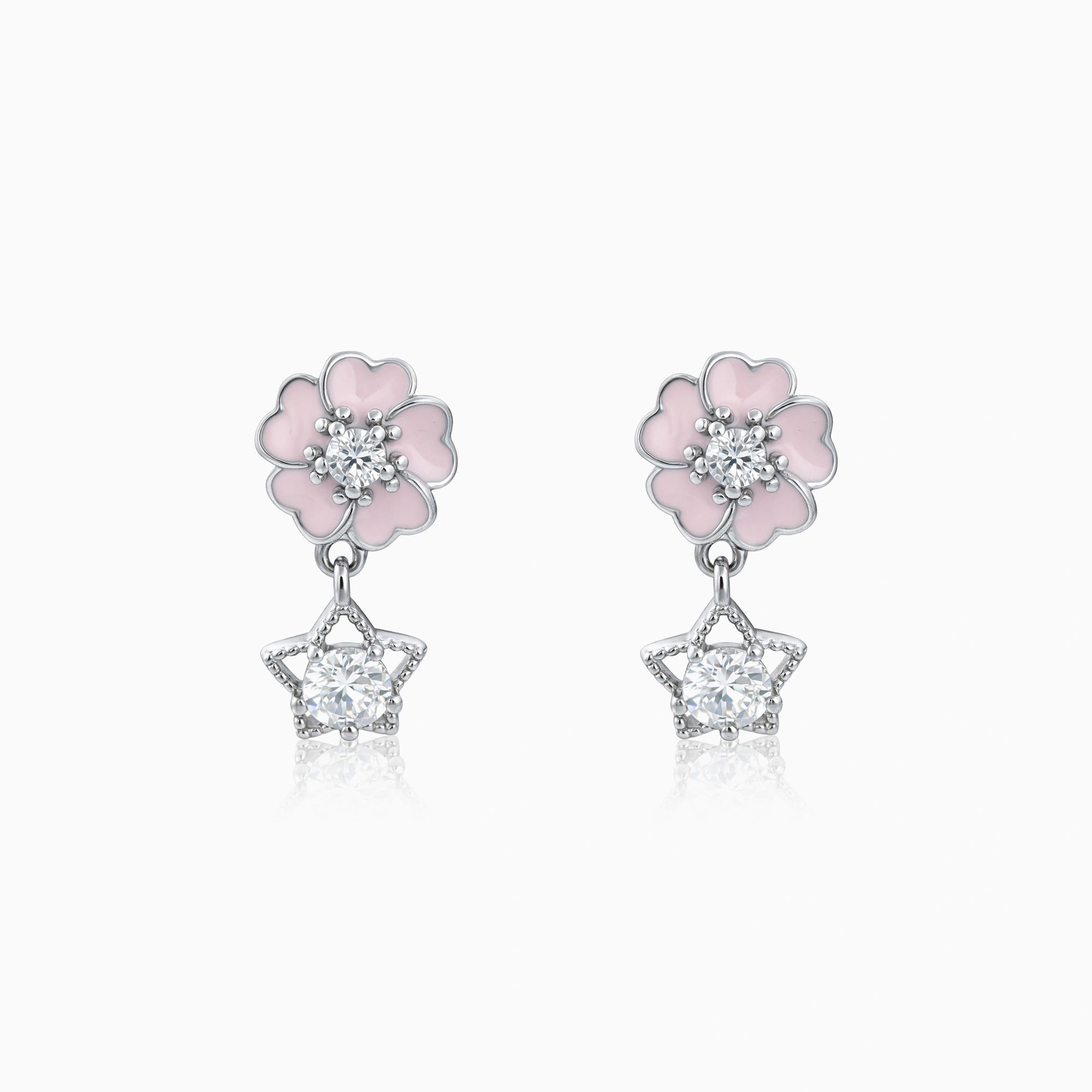 Flower Star Drop Earrings Ishna