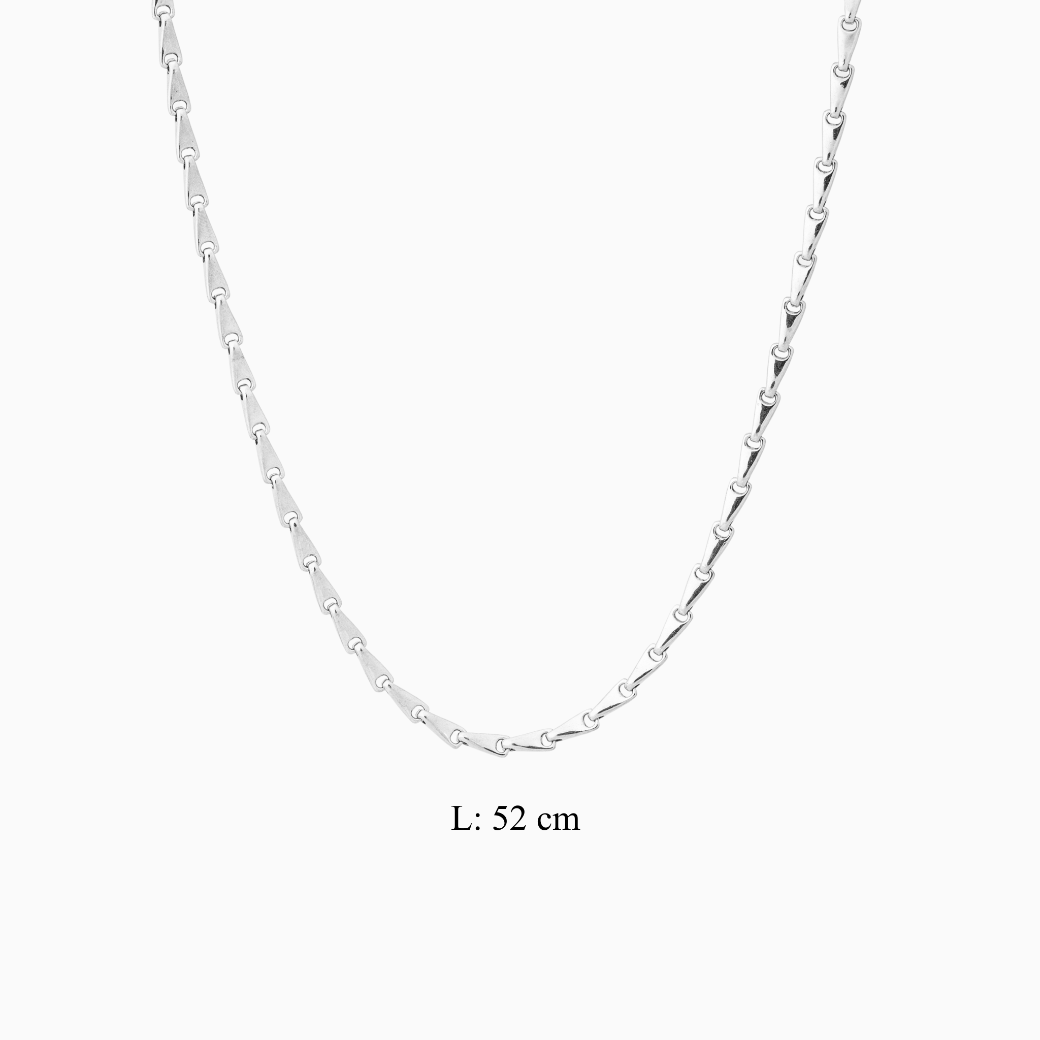 Geometric arrow sterling silver chain