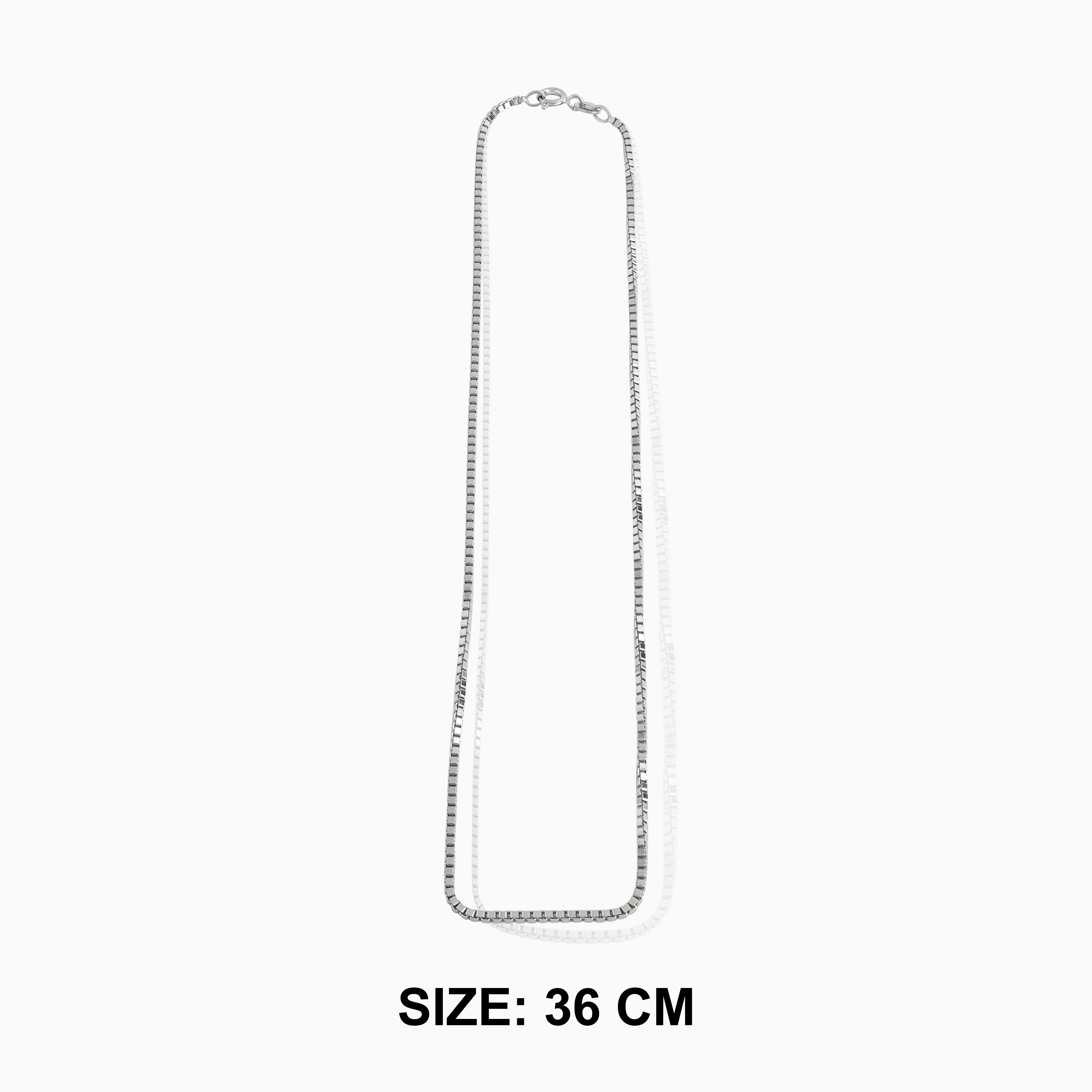 Geometric silver chain close-up