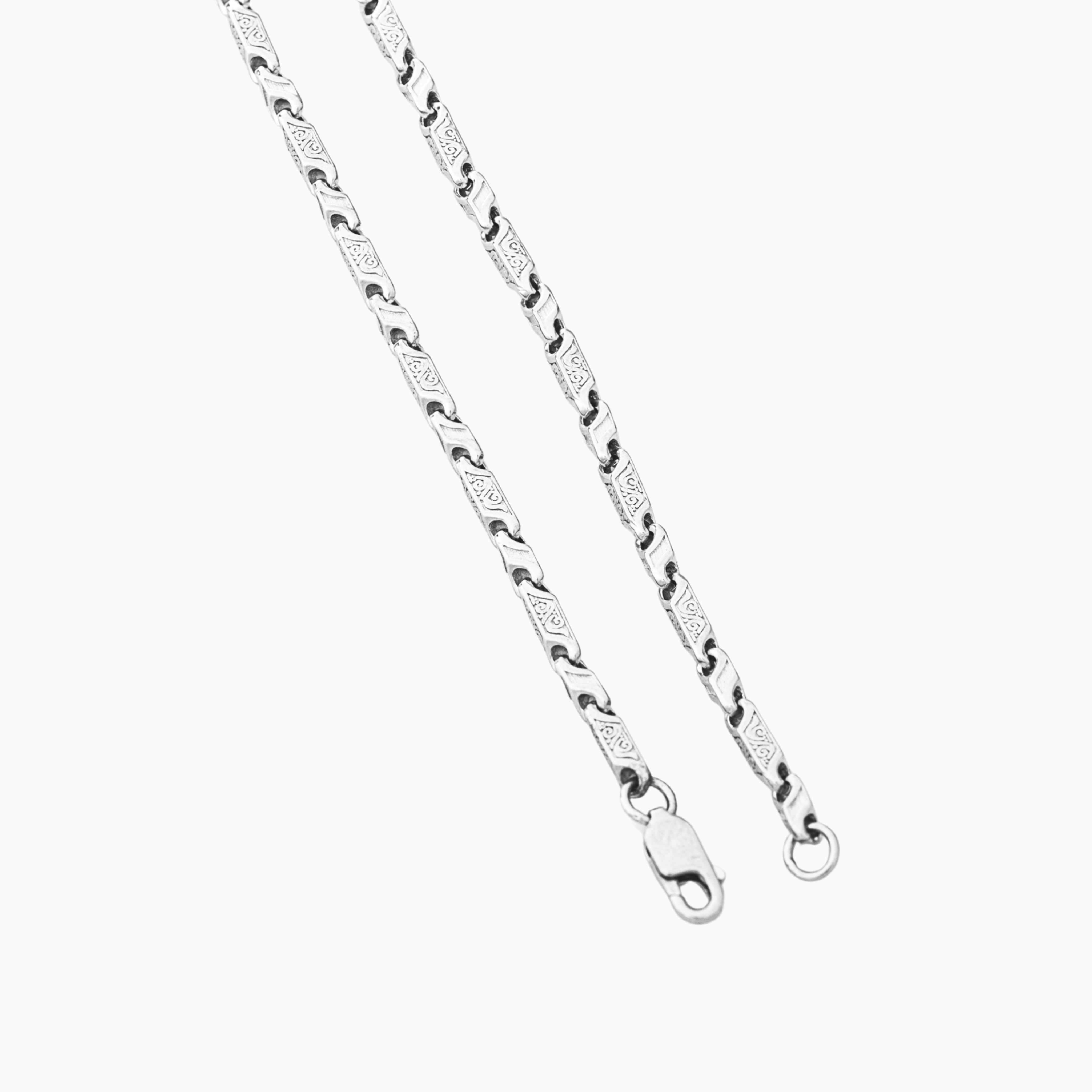 Geometric sterling silver chain