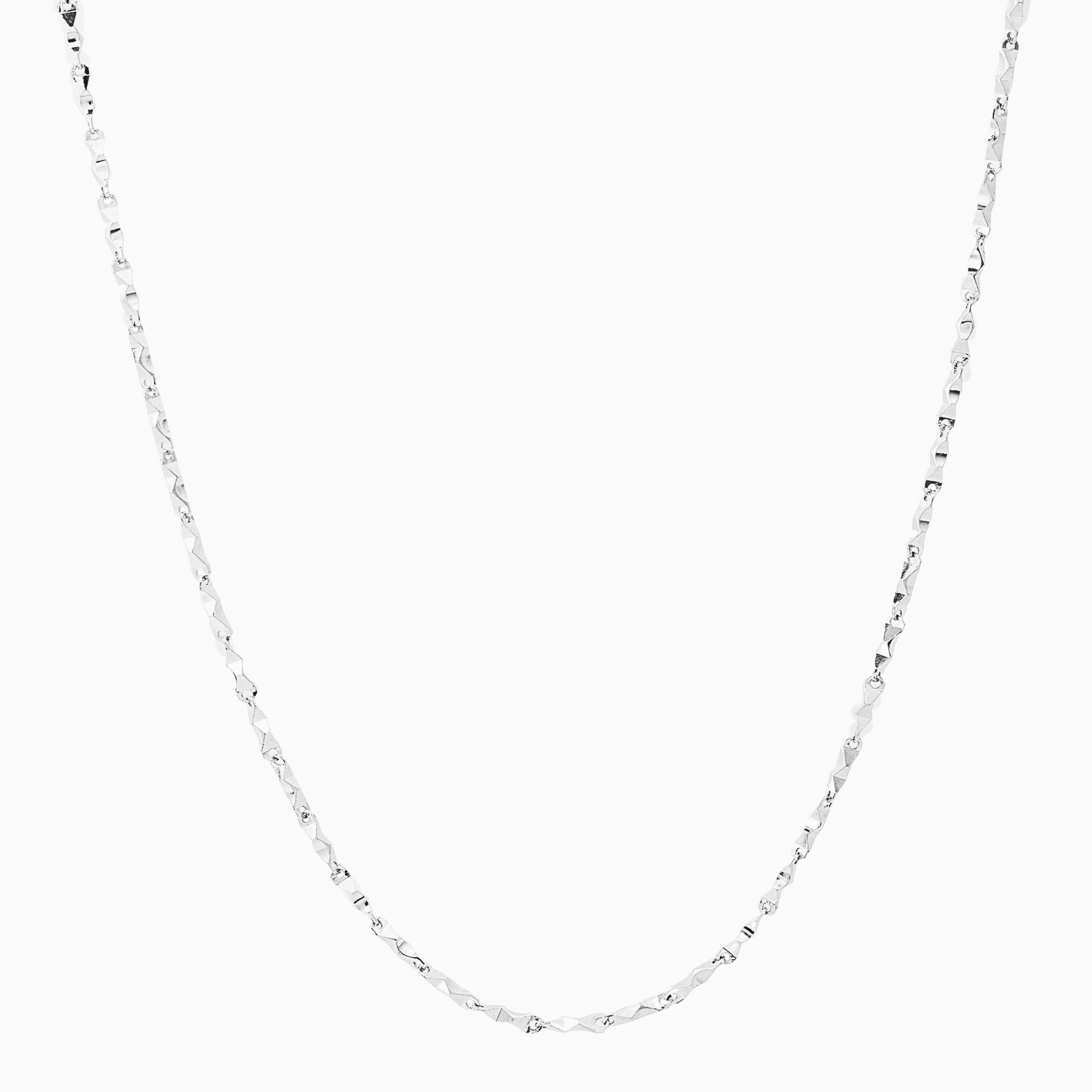 Geometric twist sterling silver chain