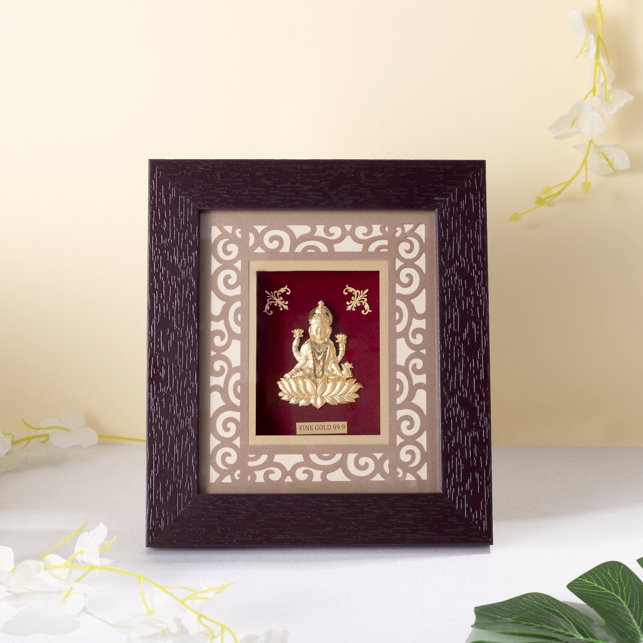 Goddess Lakshmi fine gold 24KT frame