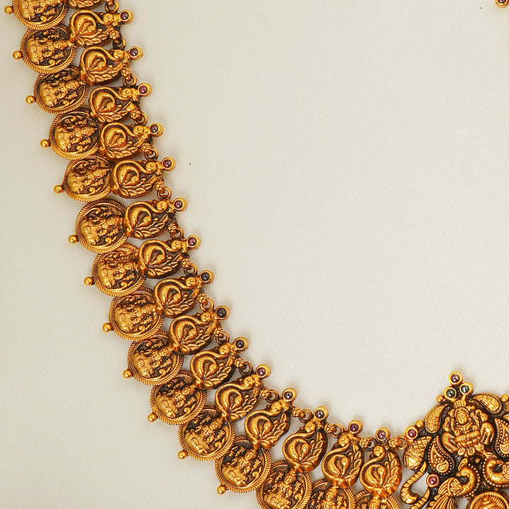 Gold-plated silver Lakshmi necklace