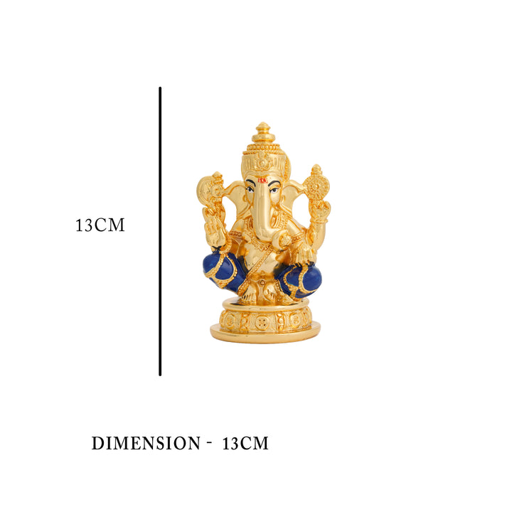 Gold Foil Ganpati Murti for Pooja and Gifting