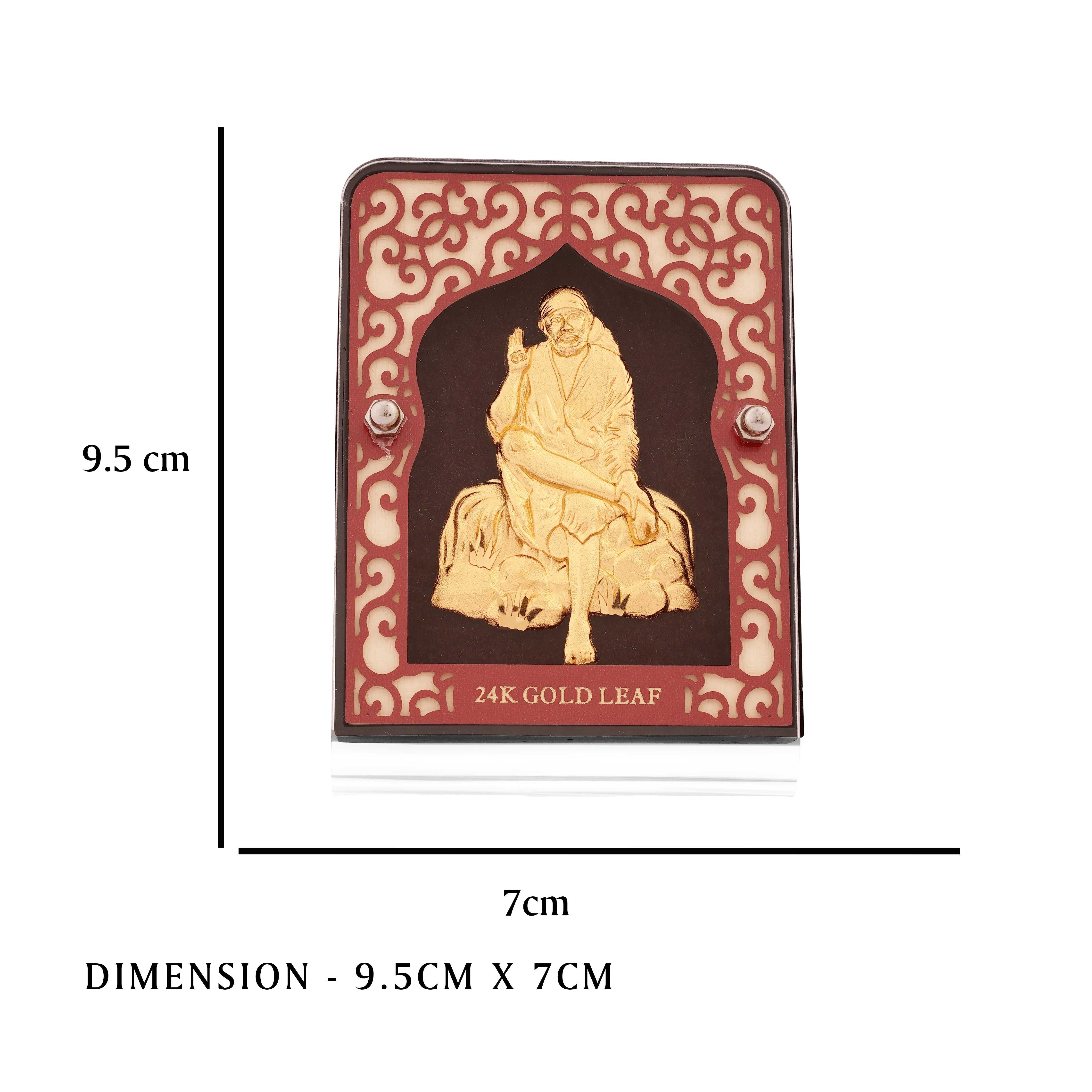 Gold Foil Sai Baba Gift Frame for Spiritual Blessings