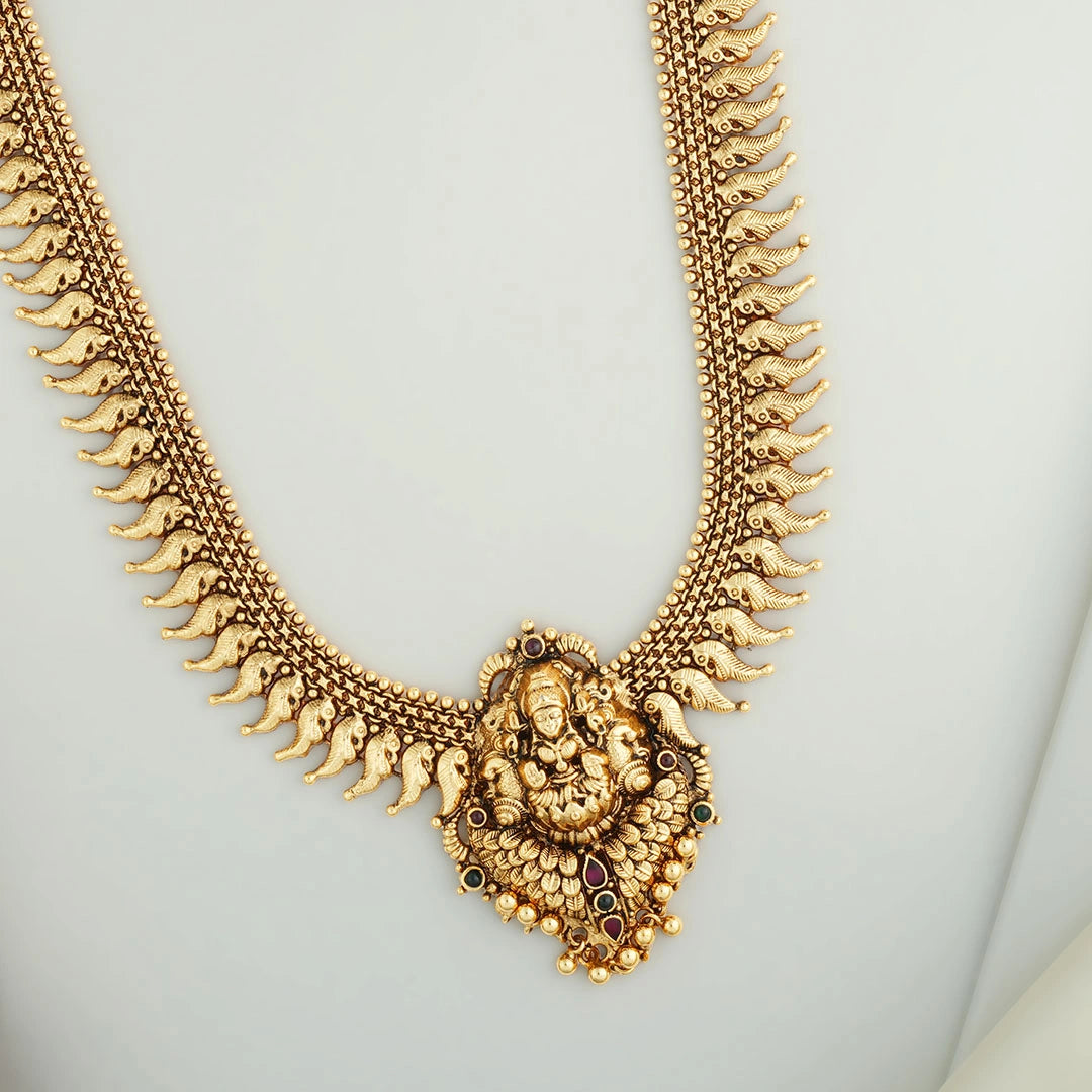 Gold Plated Lakshmi Motif Haram Ishna
