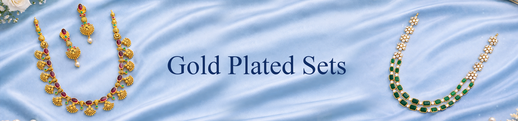 Gold Plated Jewellery Set Collection Banner Desktop