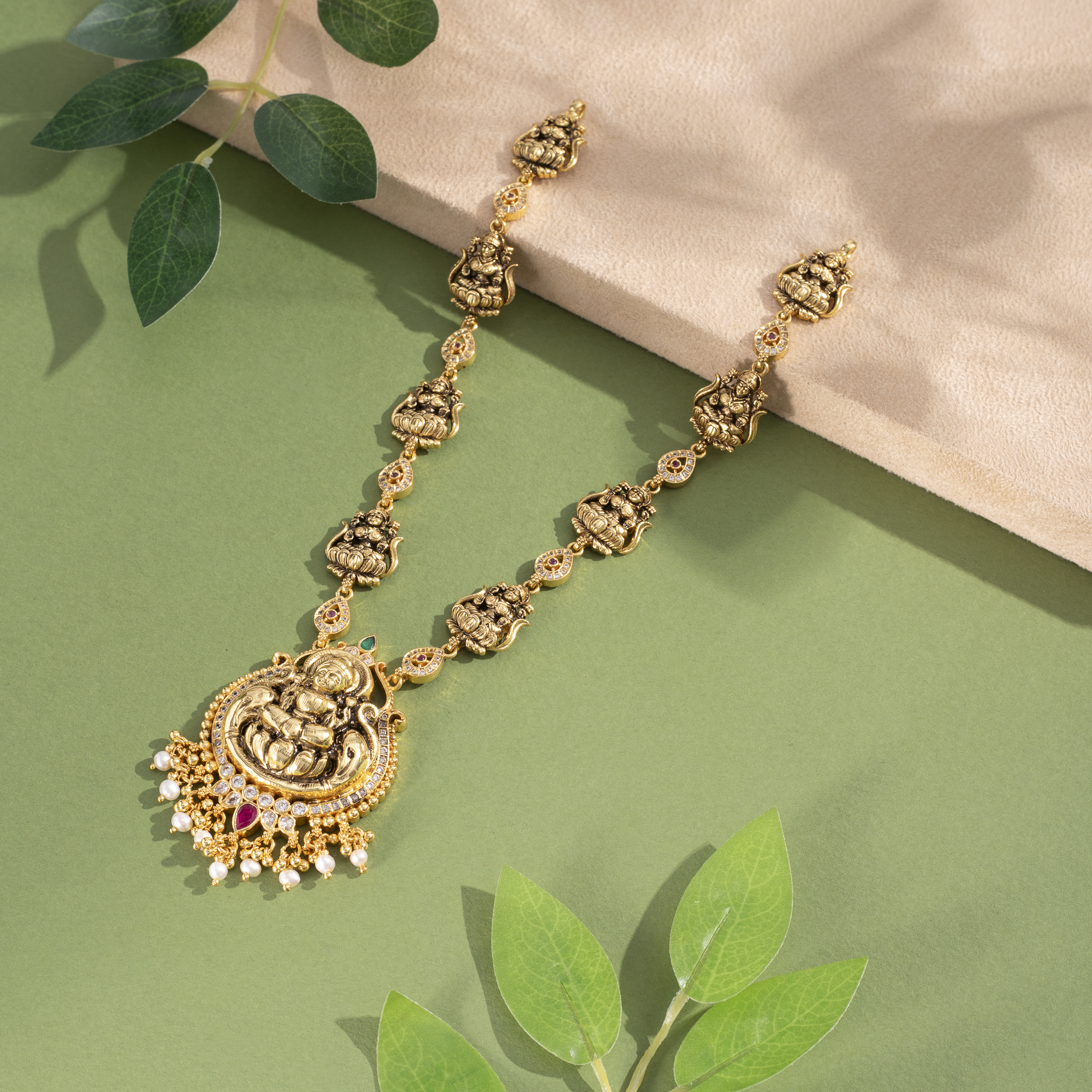 Gold plated Lakshmi temple haram