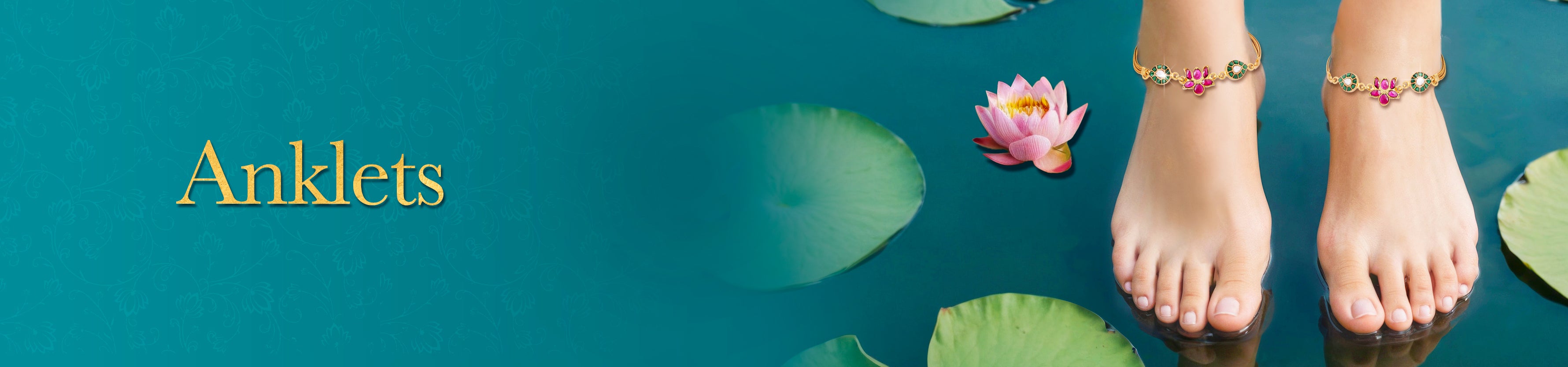 Gold Plated Anklets Banner Desktop