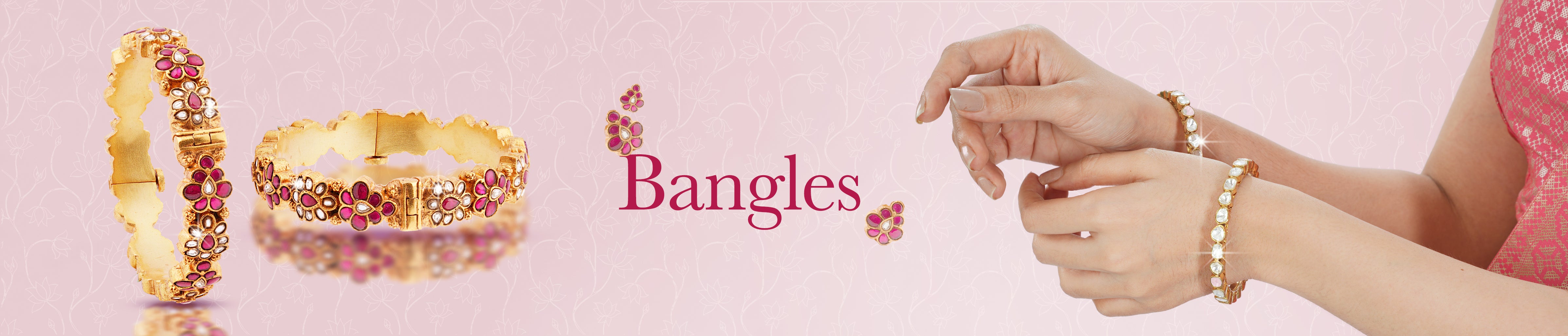 Gold plated bangles Banner Desktop